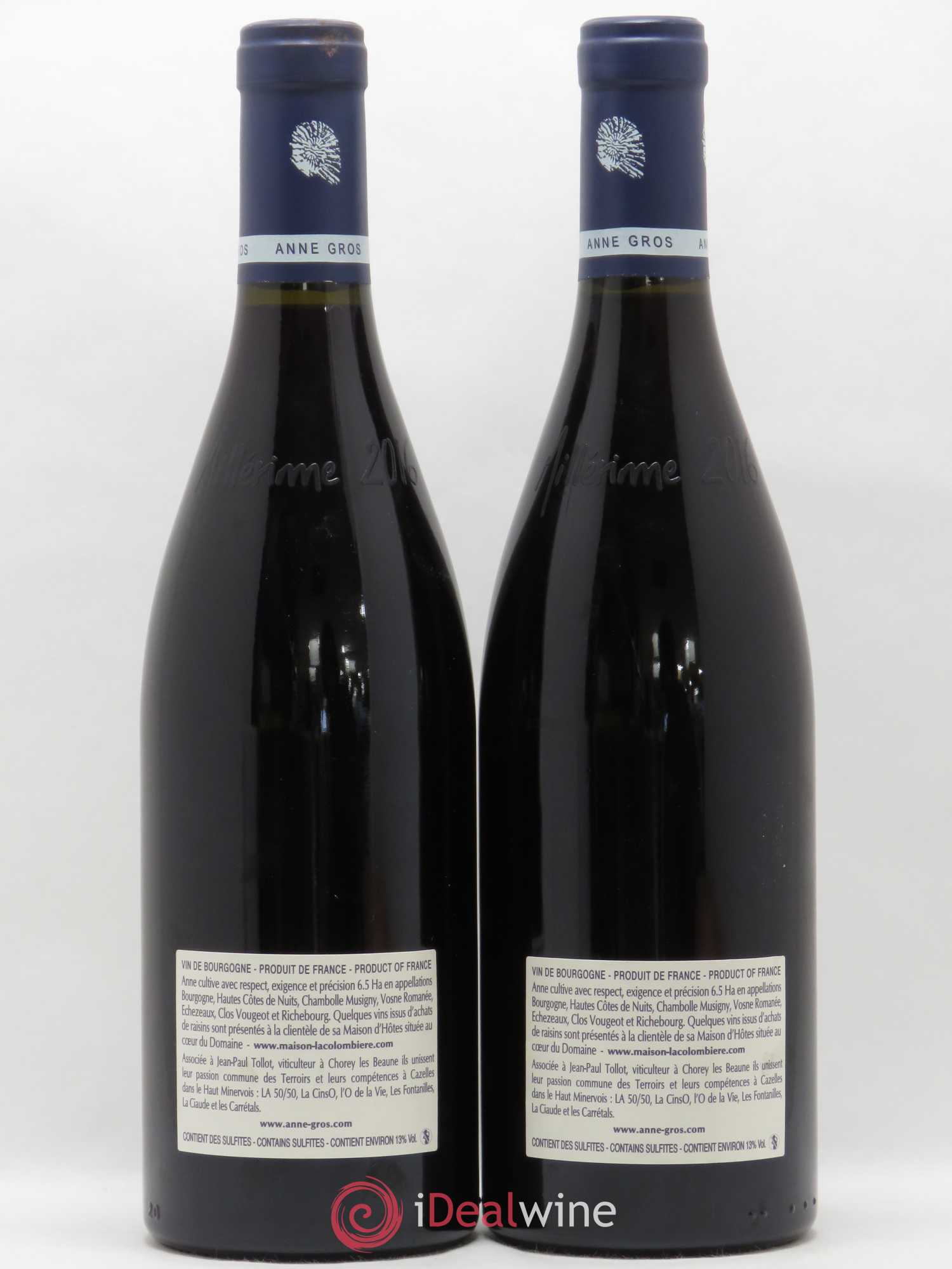 Richebourg Grand Cru Anne Gros 2016 - Lot de 2 bouteilles - 1