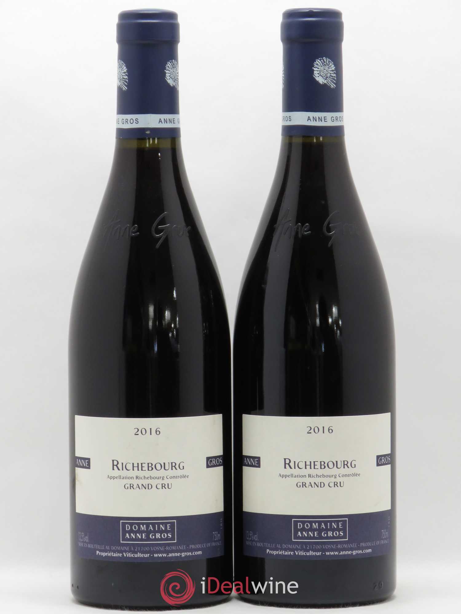 Richebourg Grand Cru Anne Gros 2016 - Lot de 2 bouteilles - 0