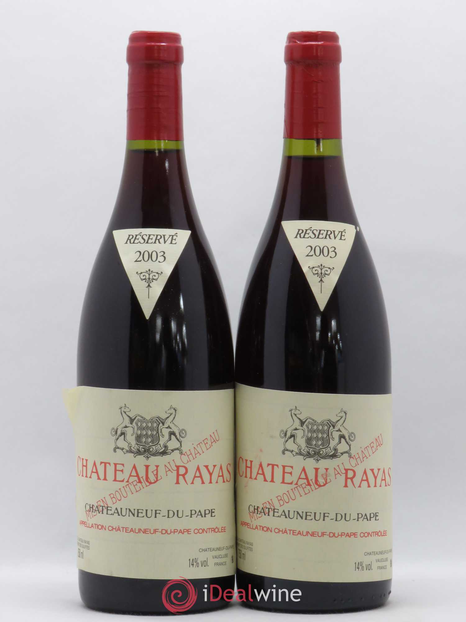 Châteauneuf-du-Pape Château Rayas Emmanuel Reynaud 2003 - Lot de 2 bouteilles - 0