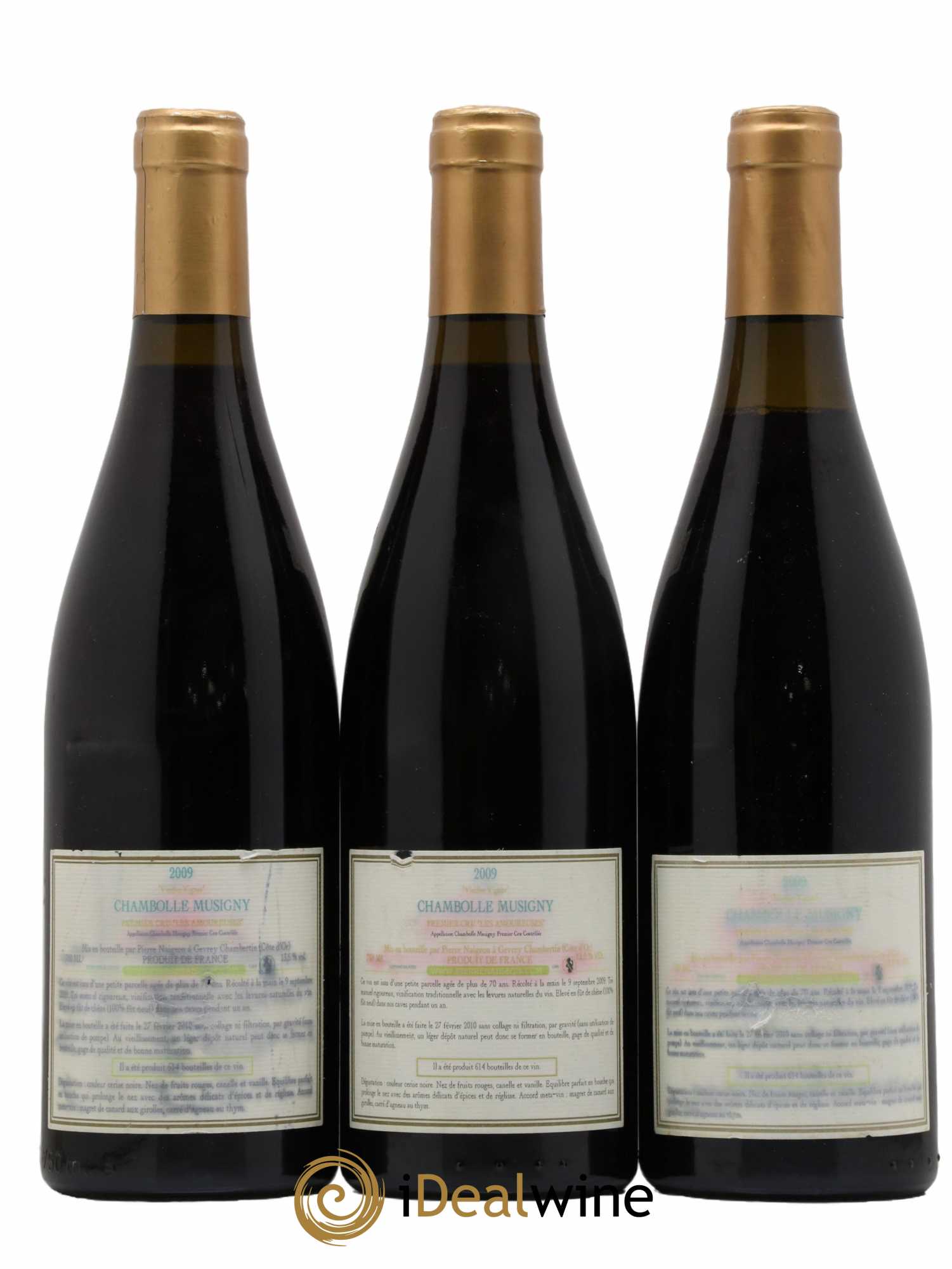 Chambolle-Musigny 1er Cru Amoureuse Pierre Naigeon 2009 - Lot of 3 bottles - 1