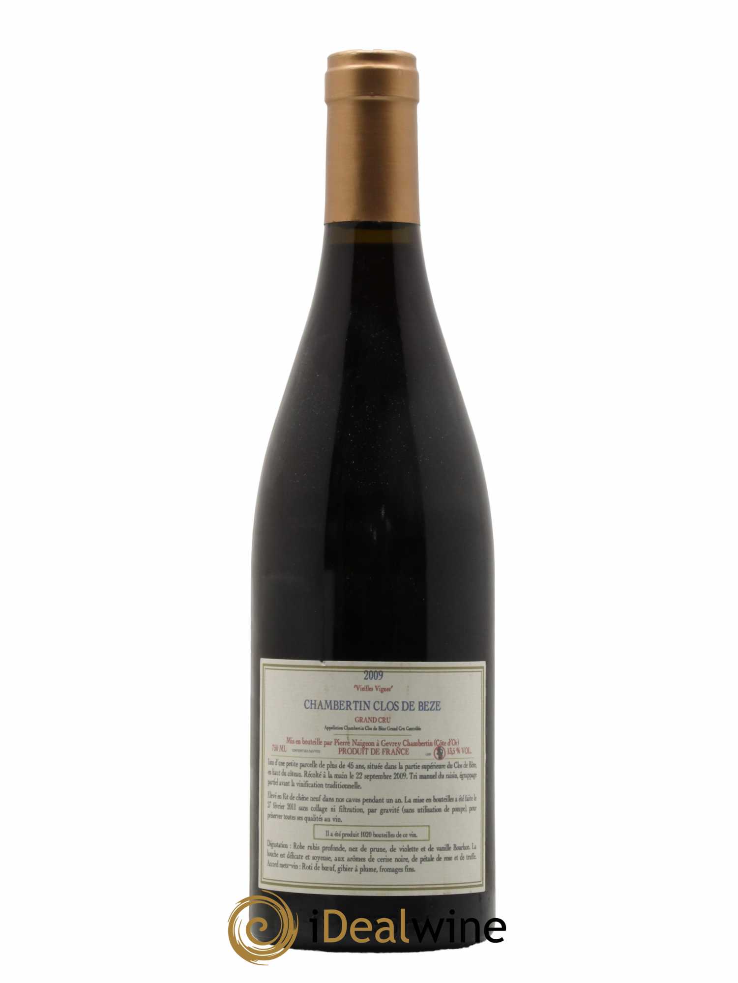 Chambertin Clos de Bèze Grand Cru Pierre Naigeon (Domaine) 2009 - Lot de 1 bouteille - 1