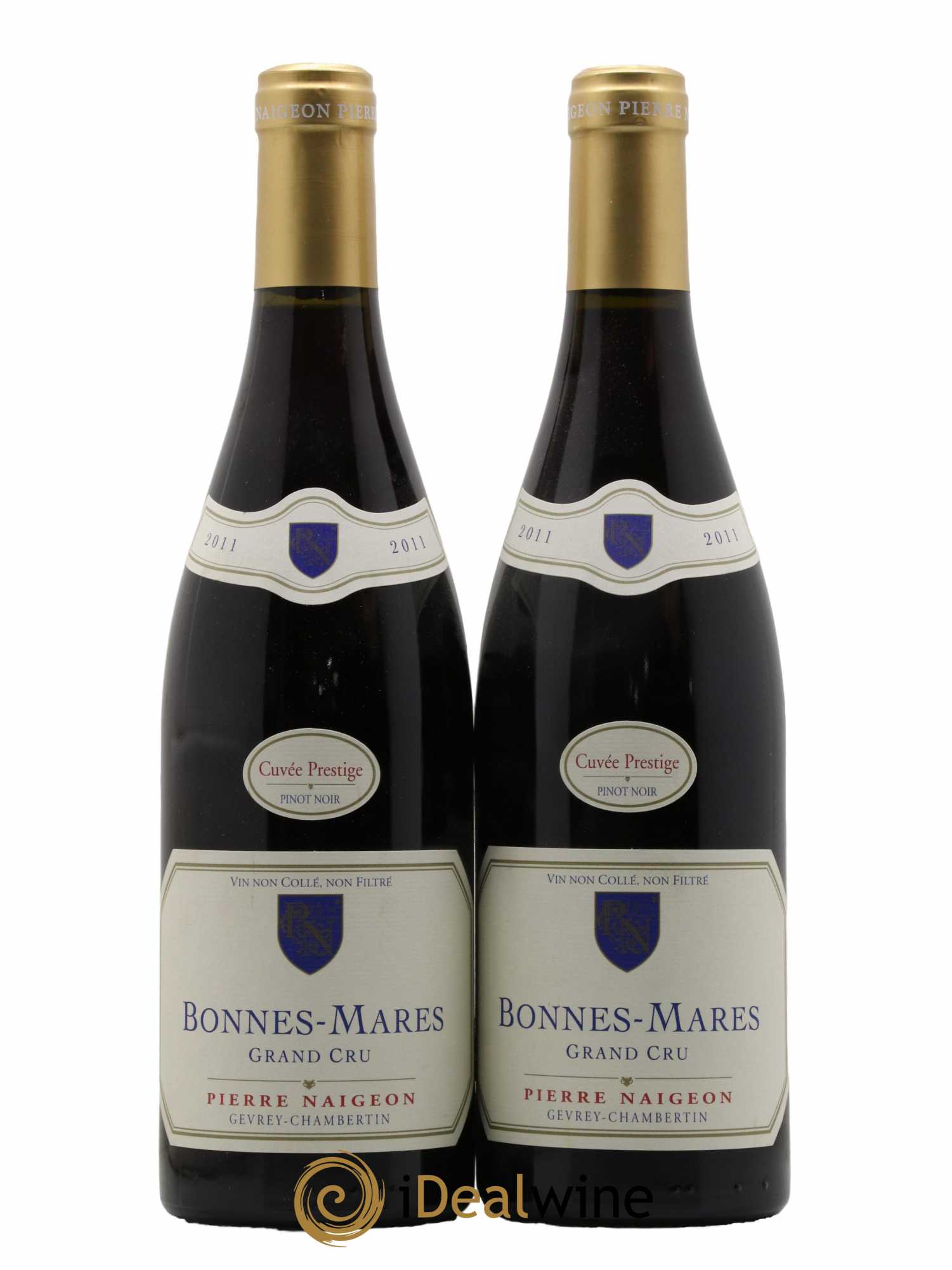 Bonnes-Mares Grand Cru Cuvee Prestige Domaine Pierre Naigeon 2011 - Lot of 2 bottles - 0