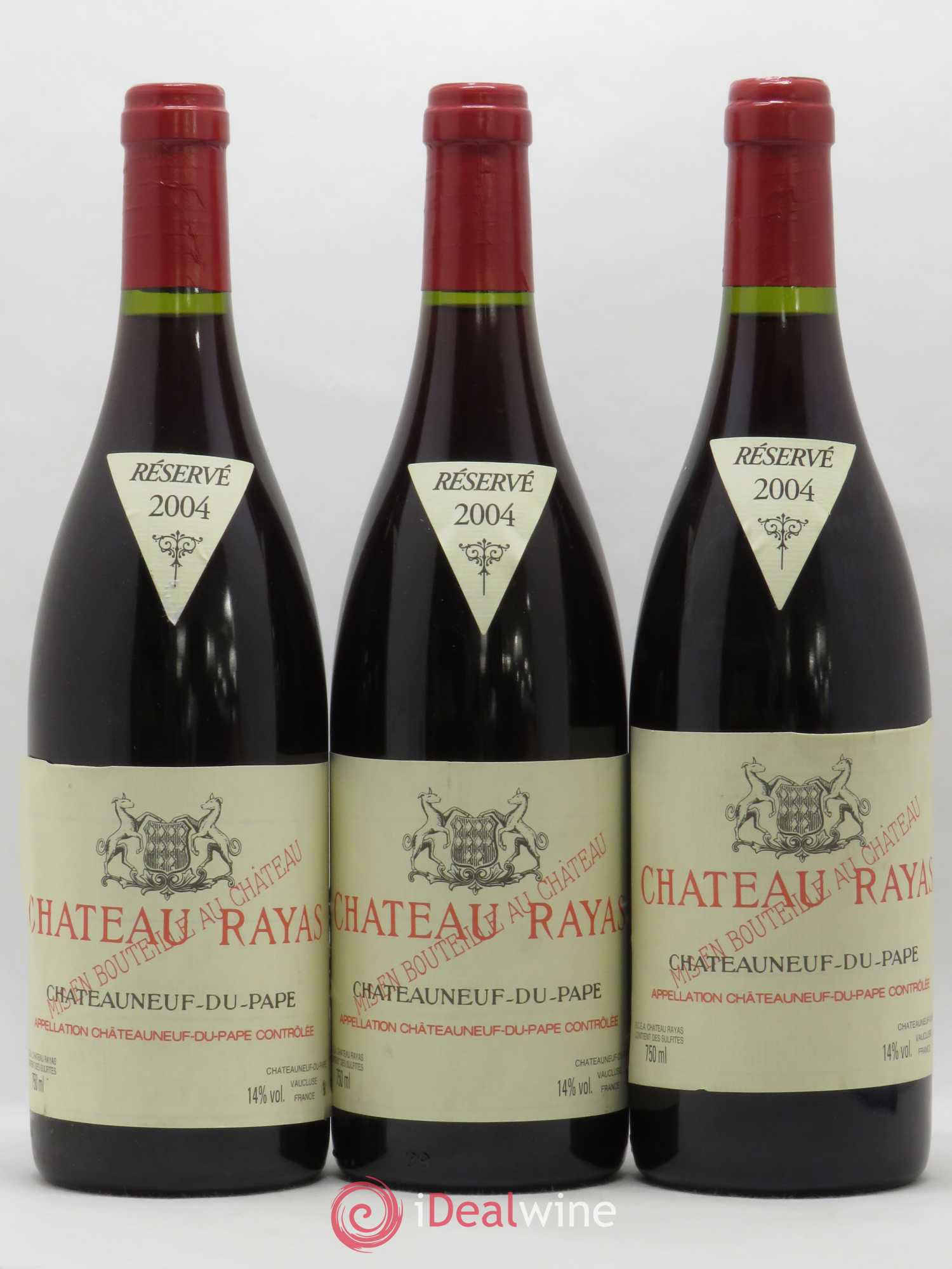 Châteauneuf-du-Pape Château Rayas Emmanuel Reynaud 2004 - Lot de 3 bouteilles - 0