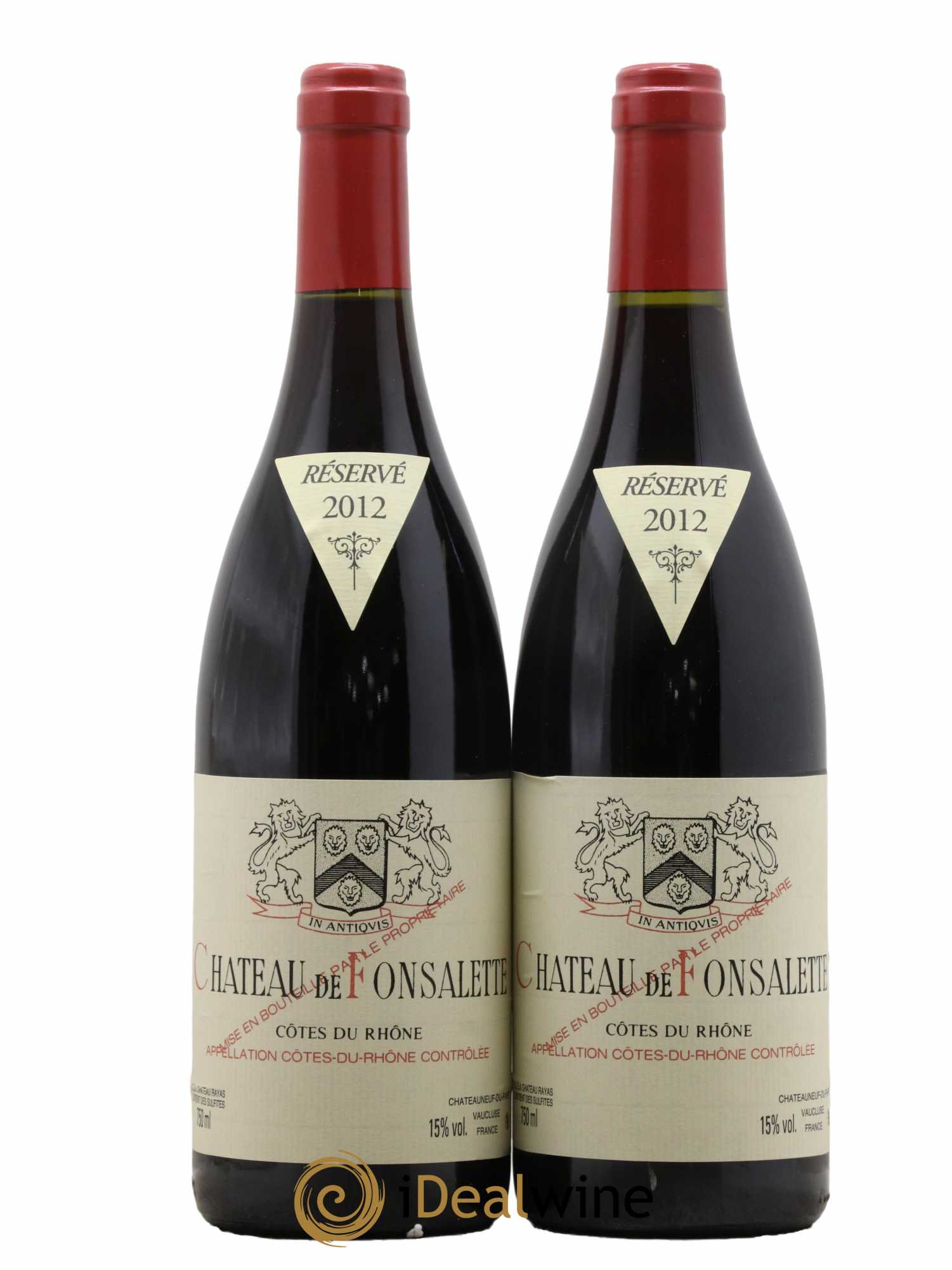 Côtes-du-Rhône Château de Fonsalette Emmanuel Reynaud 2012 - Lot de 2 bouteilles - 0