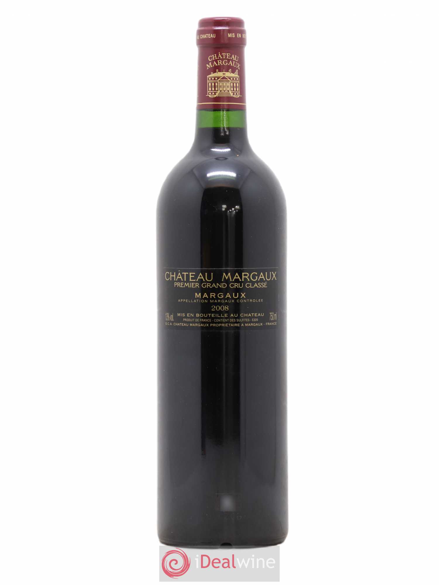 Château Margaux 1er Grand Cru Classé 2008 - Lot de 1 bouteille - 1