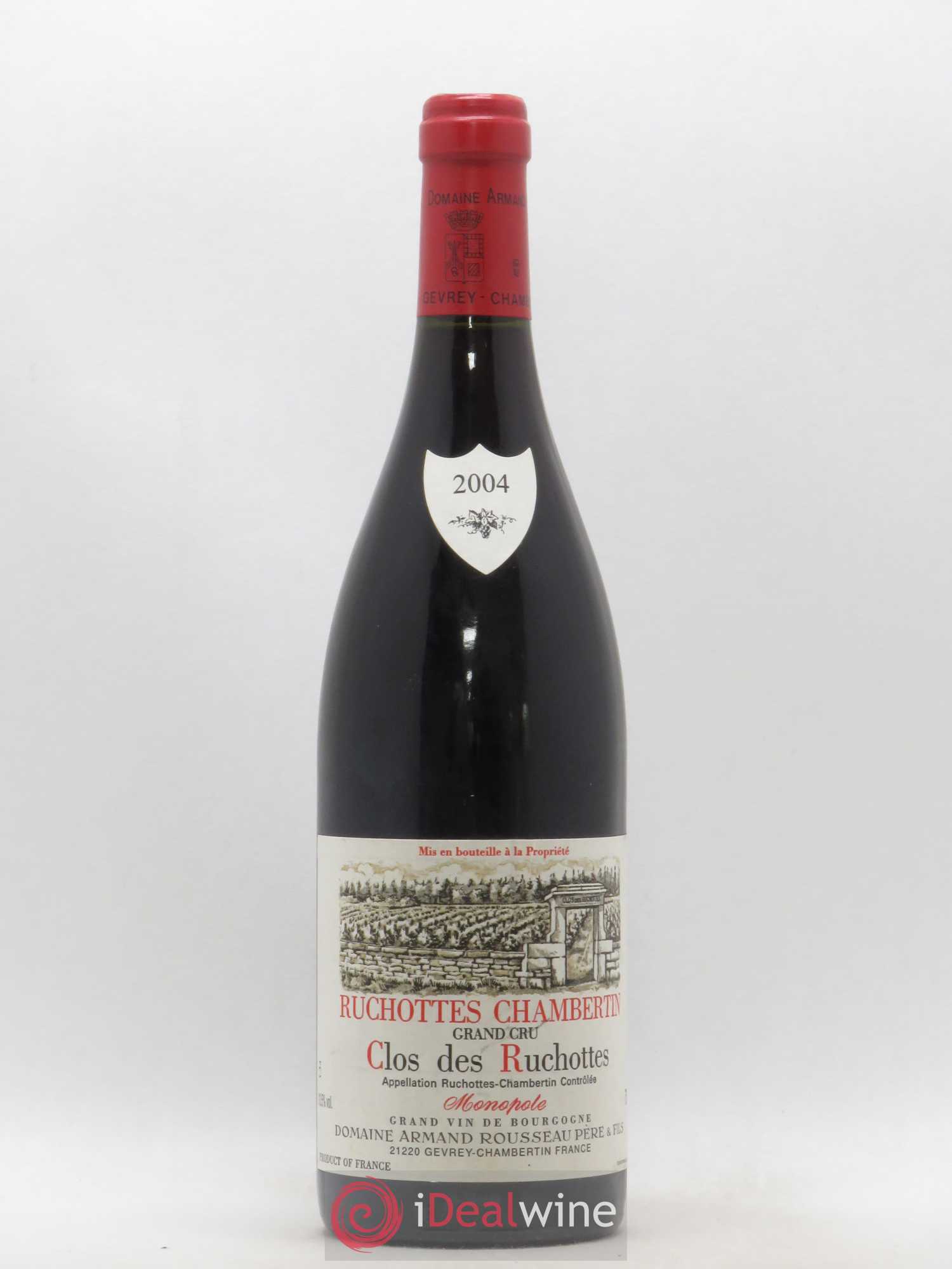Ruchottes-Chambertin Grand Cru Clos des Ruchottes Armand Rousseau (Domaine) 2004 - Lot of 1 bottle - 0