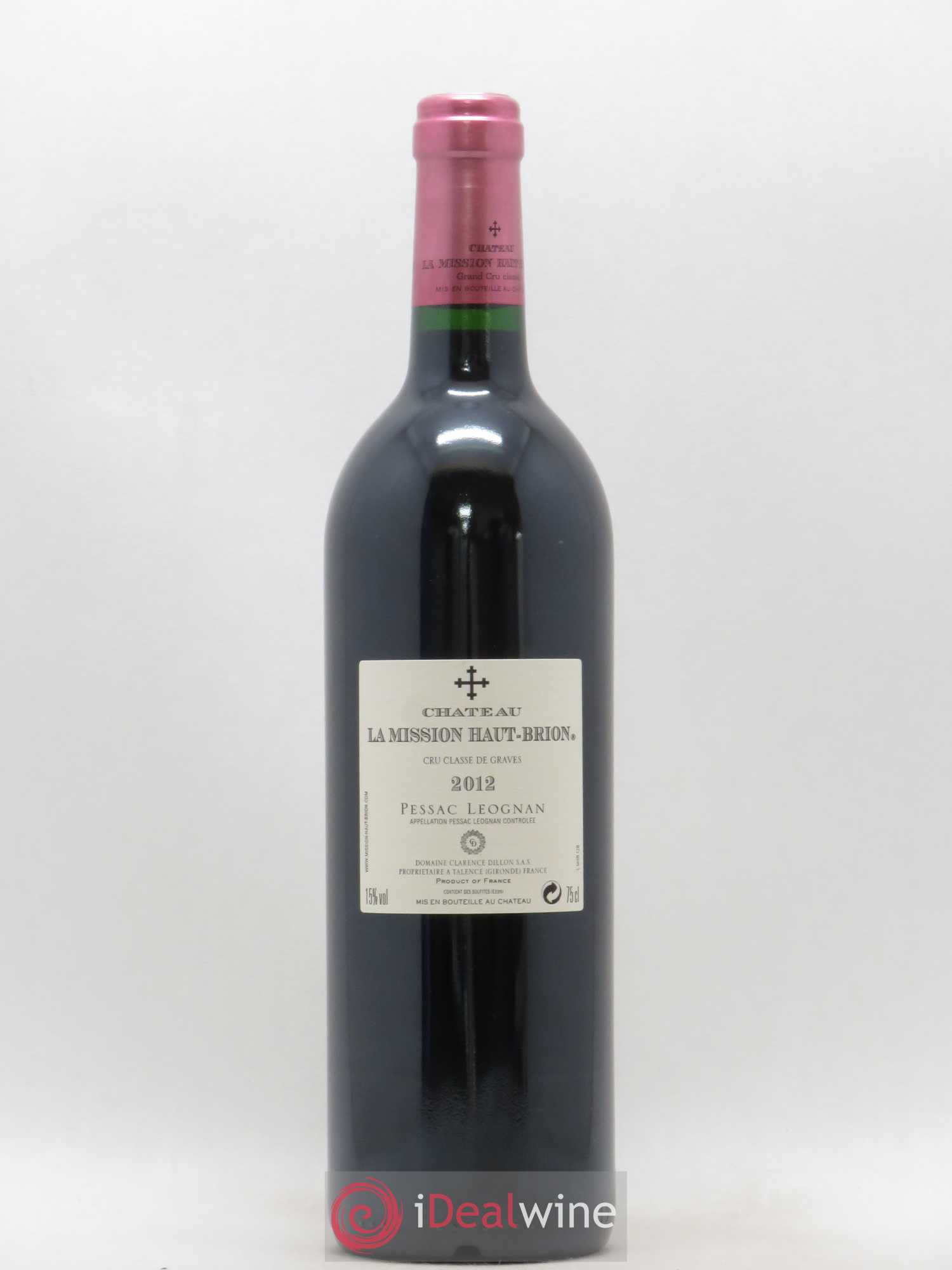 Château la Mission Haut-Brion Cru Classé de Graves 2012 - Lot de 1 bouteille - 1