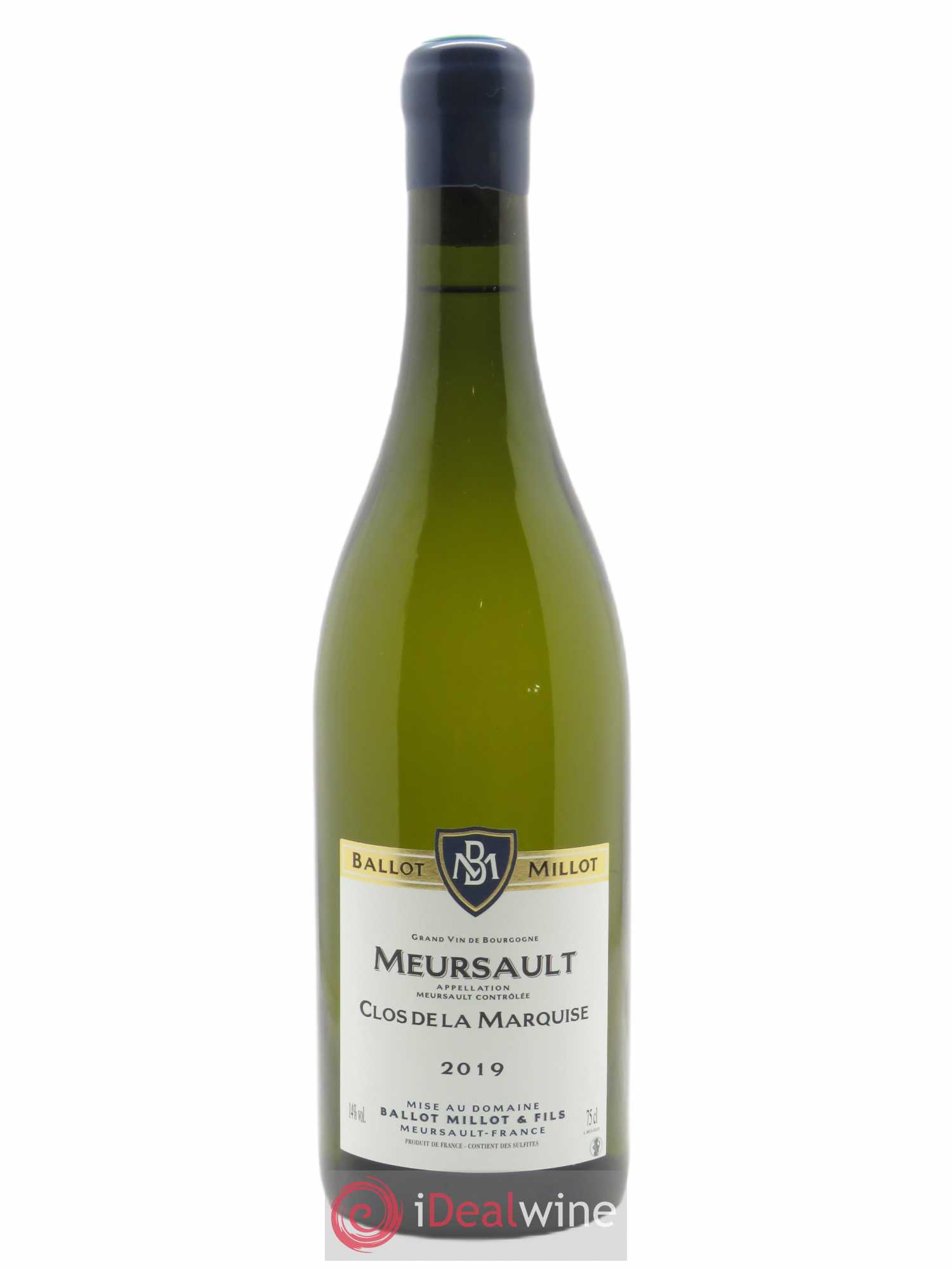 Meursault Clos de la Marquise Ballot Millot 2019 - Lot de 1 bouteille - 0