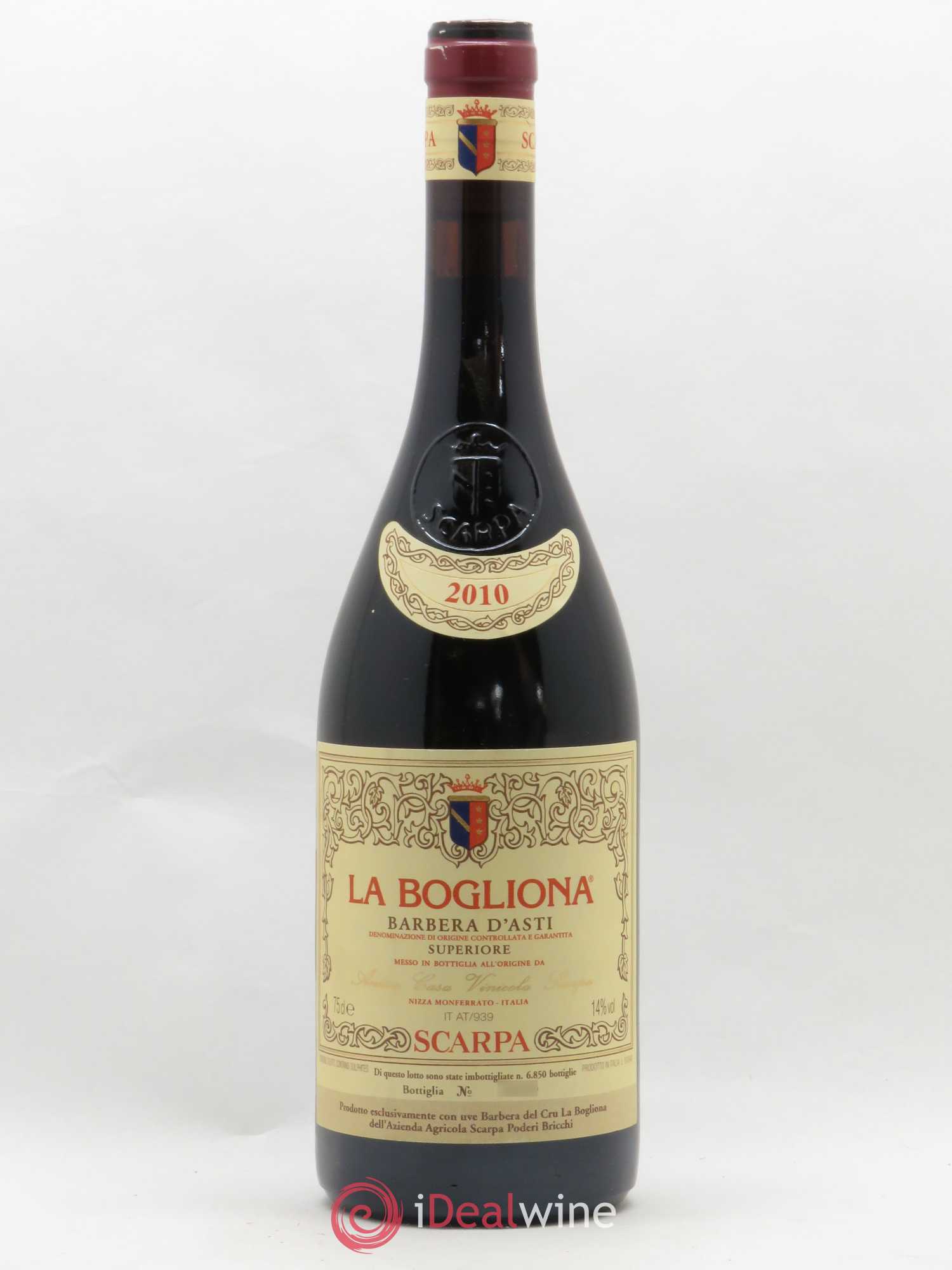 Italie Barbera d'Asti DOCG Superiore Scarpa La Bogliona 2010 - Posten von 1 Flasche - 0