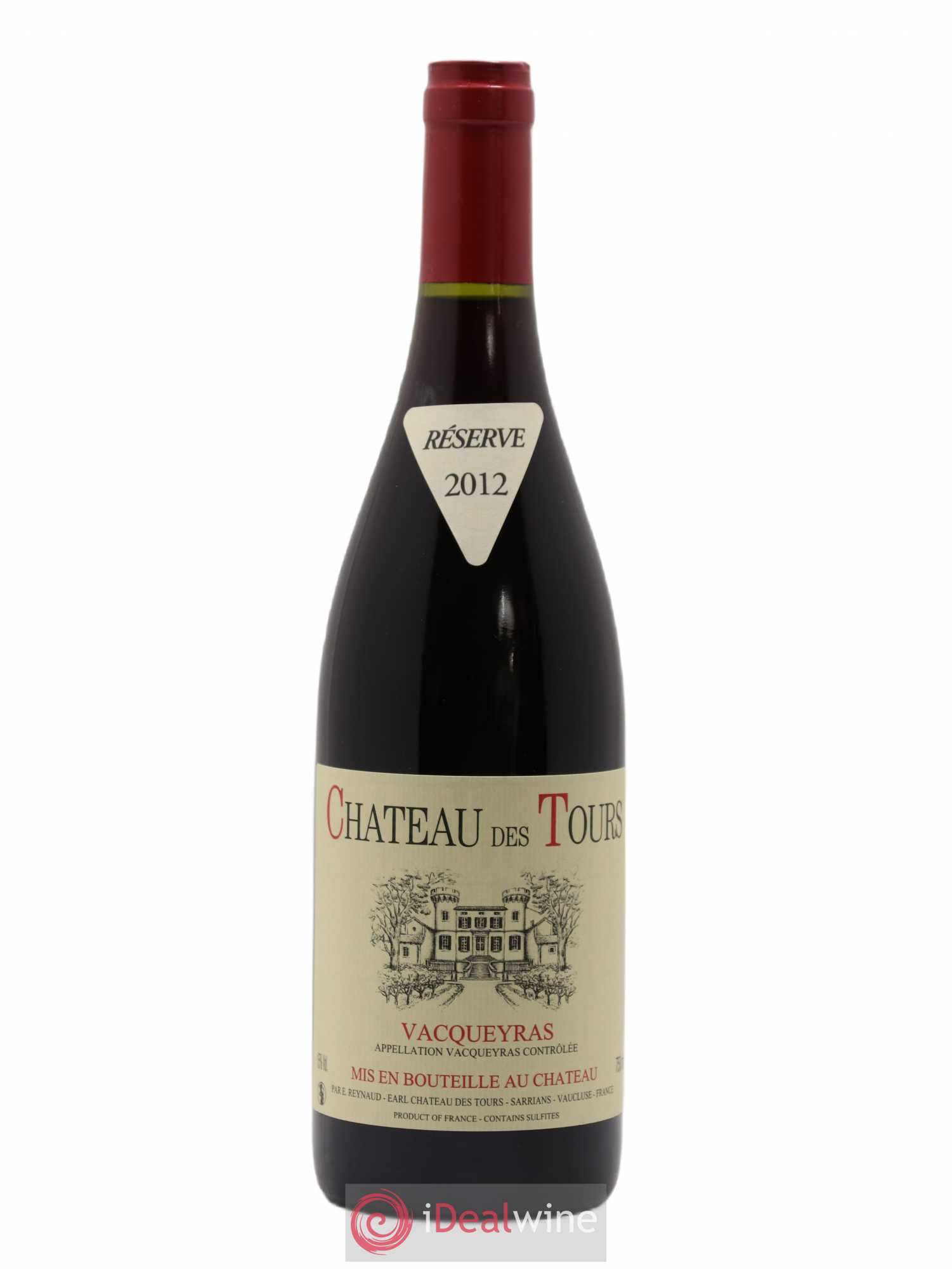 Vacqueyras Château des Tours Emmanuel Reynaud 2012 - Lot de 1 bouteille - 0