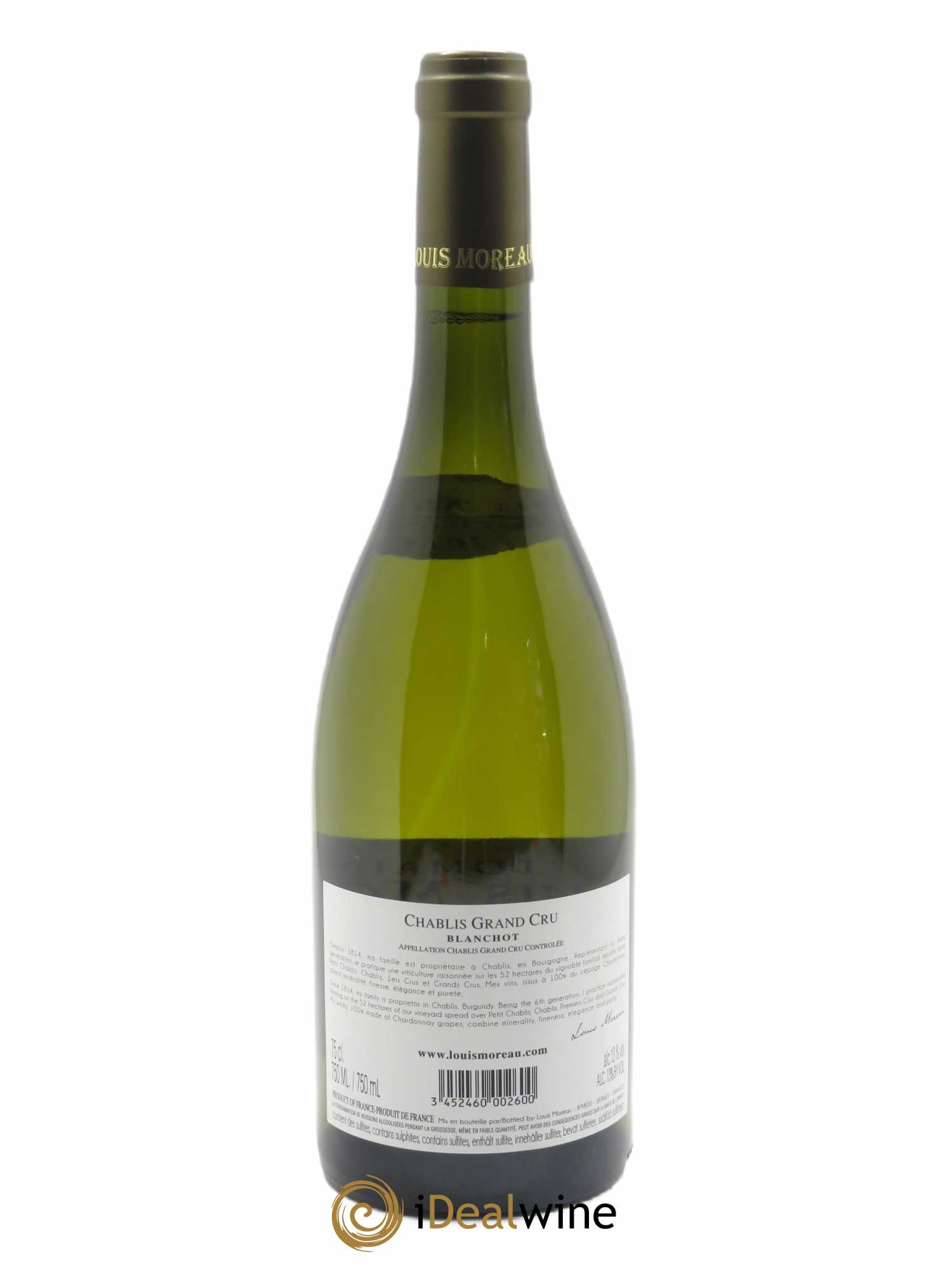 Chablis Grand Cru Blanchot Louis Moreau 2018 - Lot of 1 bottle - 1