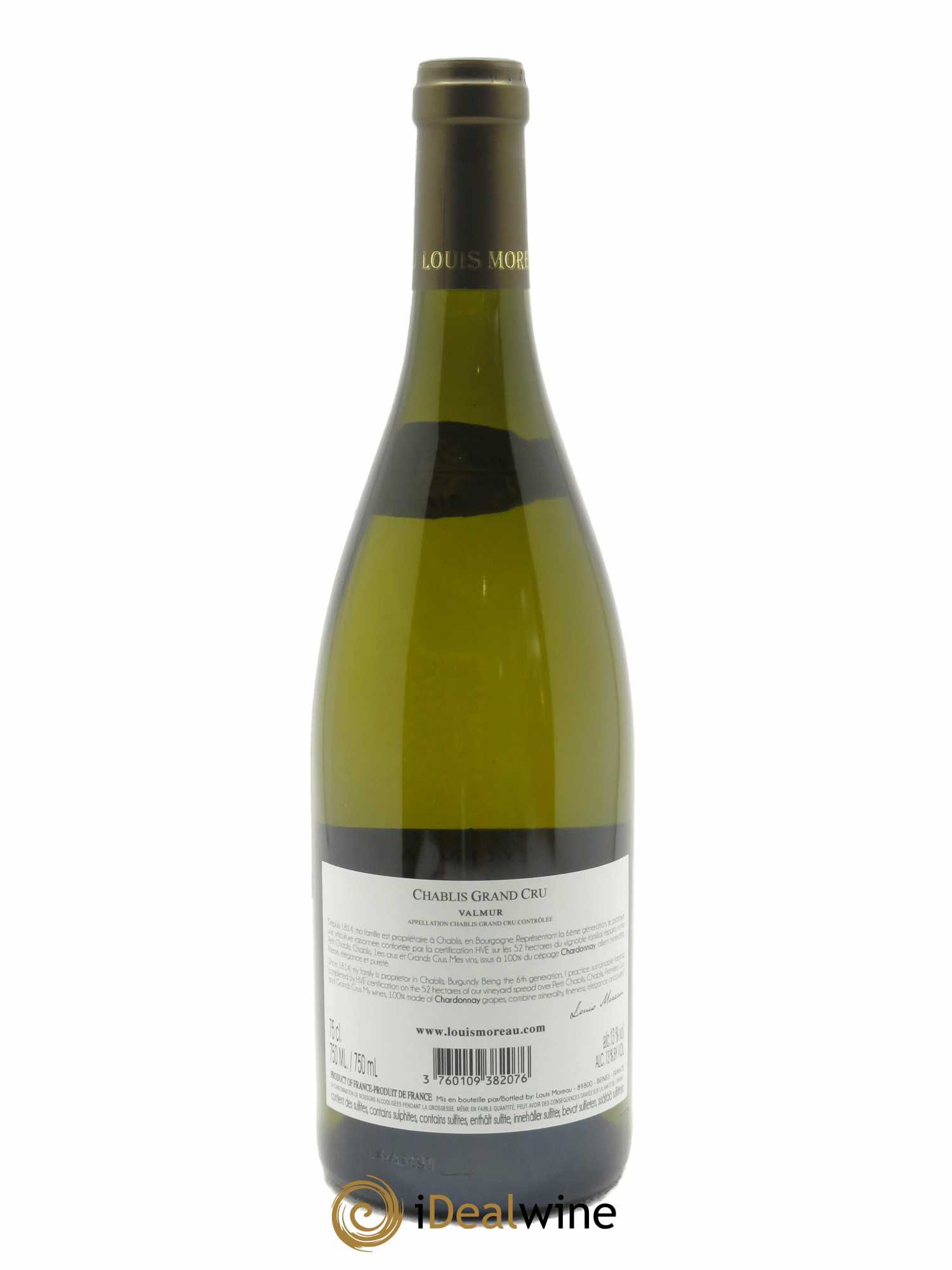 Chablis  Grand Cru Valmur  Louis Moreau 2014 - Lot de 1 bouteille - 1