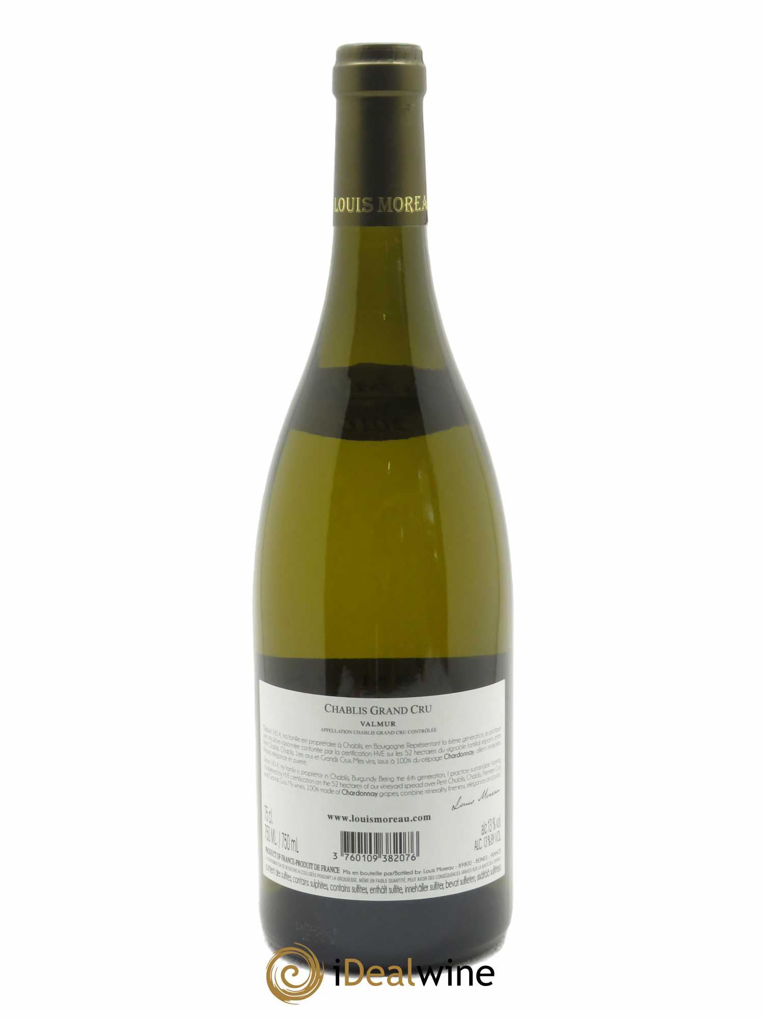 Chablis  Grand Cru Valmur  Louis Moreau 2010 - Lot de 1 bouteille - 1