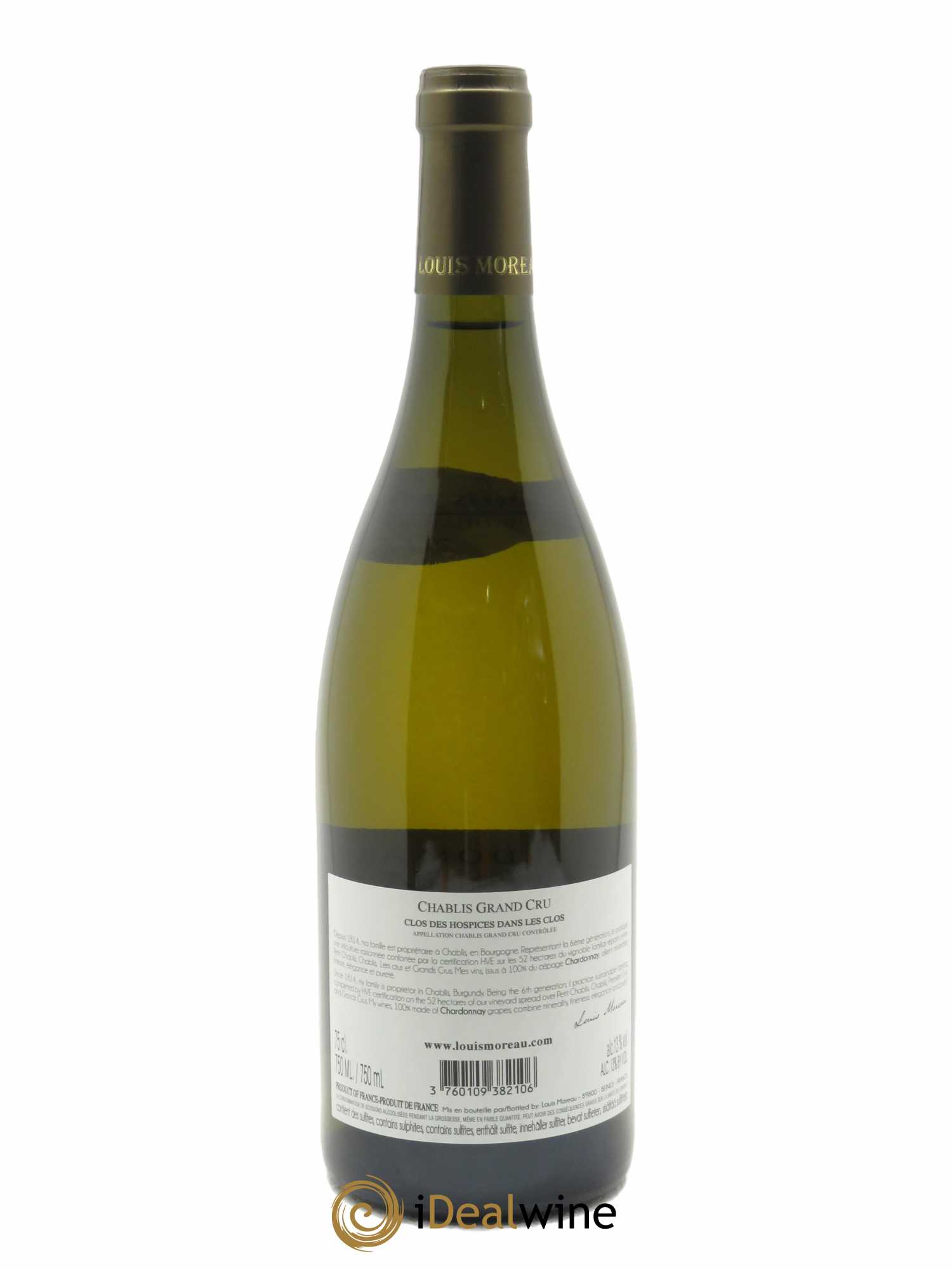 Chablis Grand Cru Les Clos Clos des Hospices Louis Moreau 2011 - Lot de 1 bouteille - 1