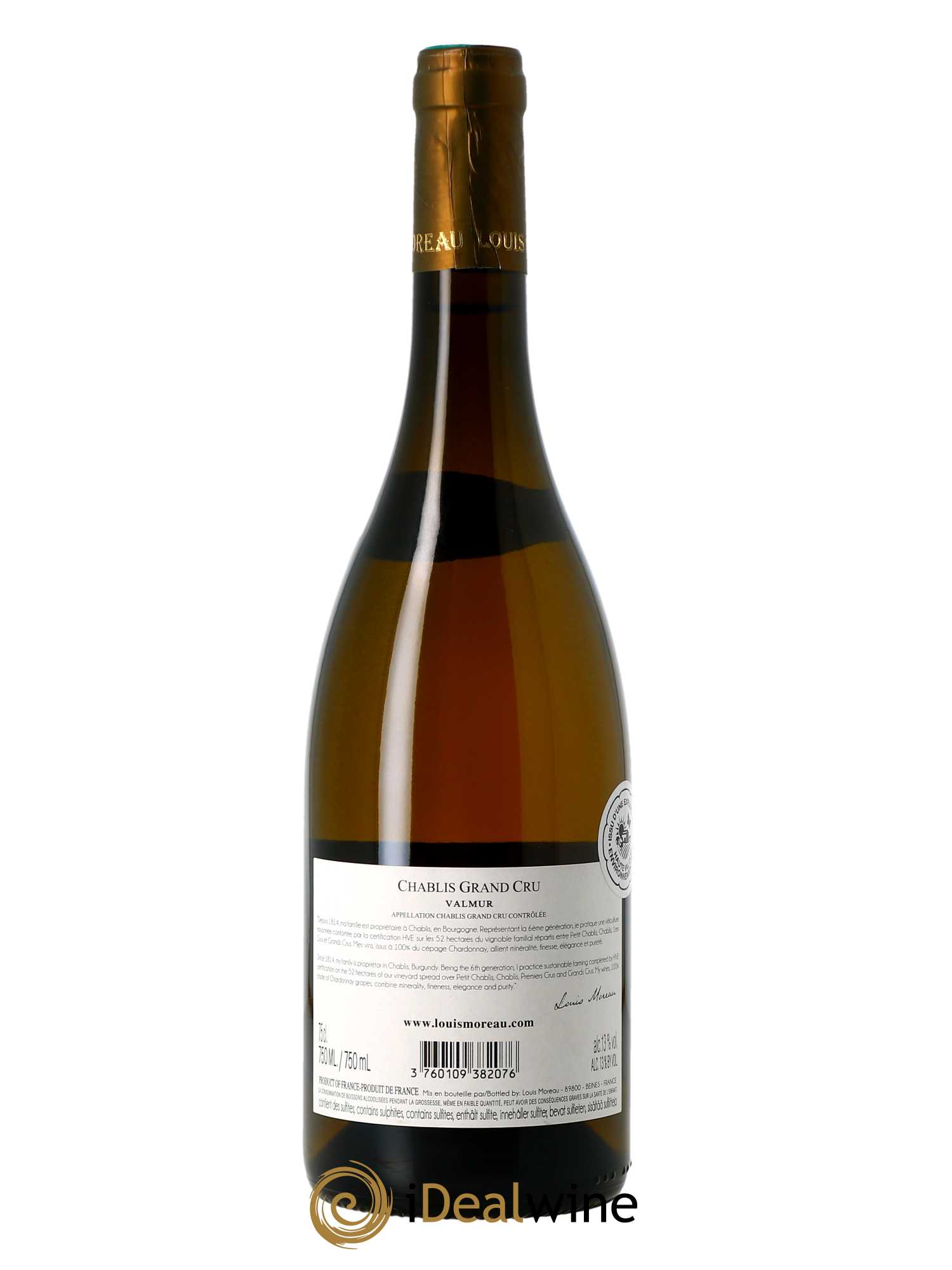 Chablis Grand Cru Valmur Louis Moreau 2020 - Lot of 1 bottle - 1