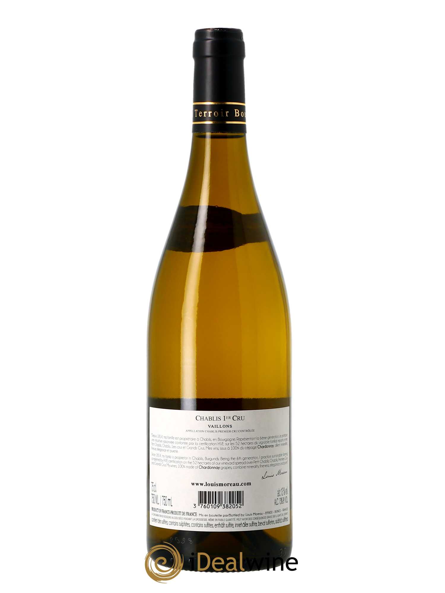 Chablis 1er Cru Vaillons Louis Moreau 2020 - Lot of 1 bottle - 1