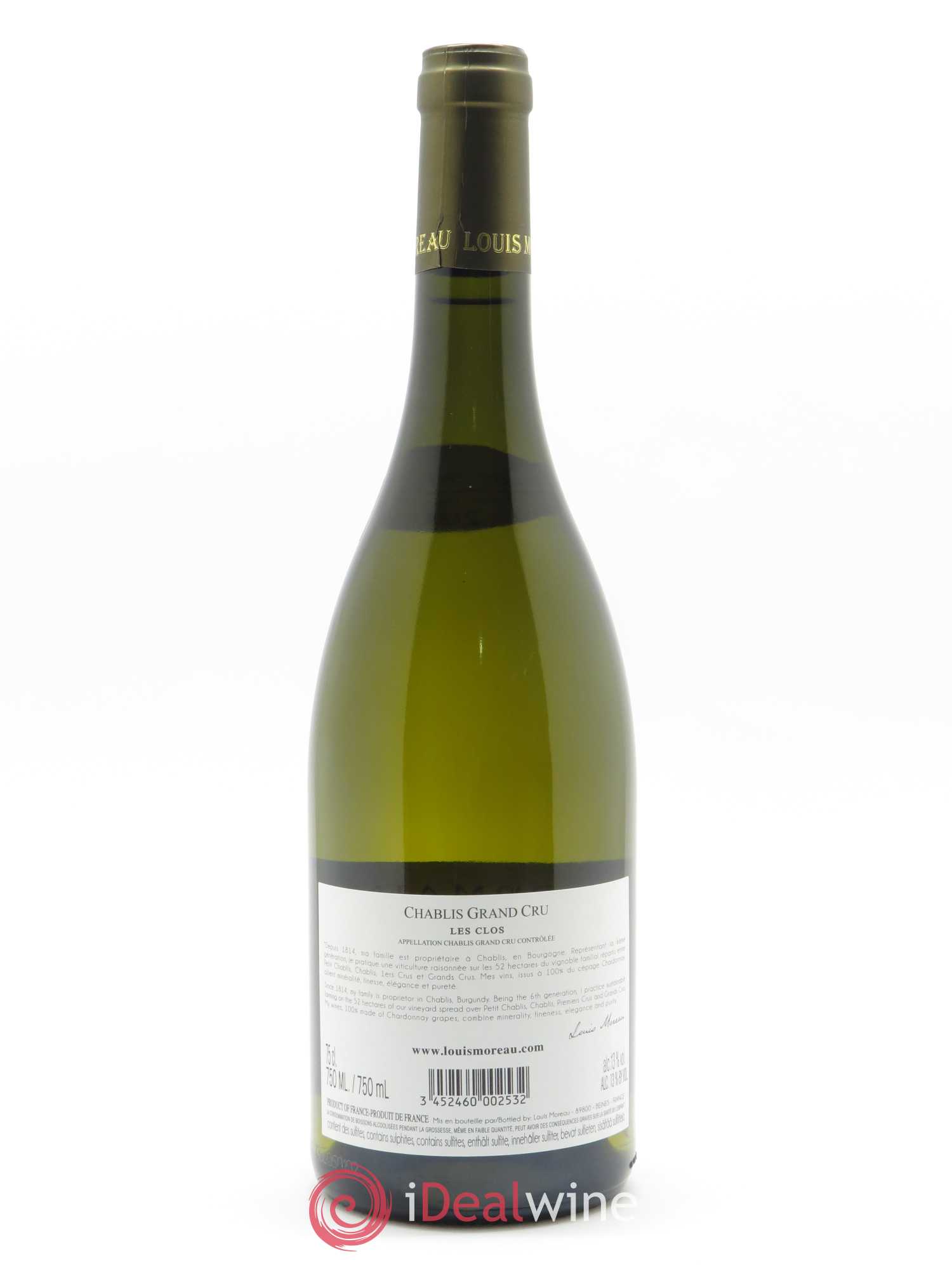 Chablis Grand Cru Les Clos Louis Moreau 2016 - Posten von 1 Flasche - 1