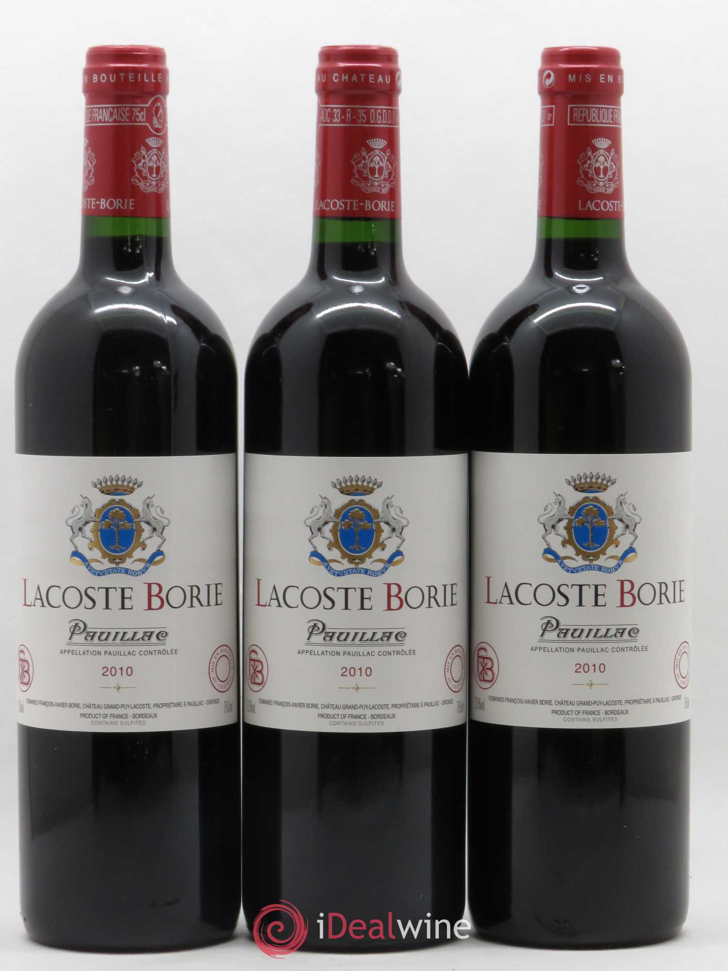 Lacoste Borie 2010 - Lot de 6 bouteilles - 1