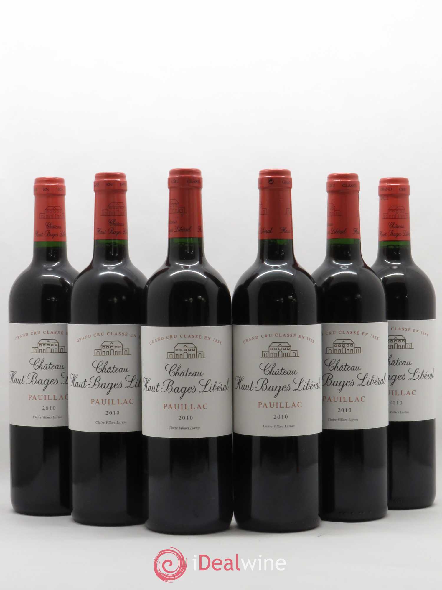 Château Haut Bages Libéral 5ème Grand Cru Classé 2010 - Lot de 6 bouteilles - 0