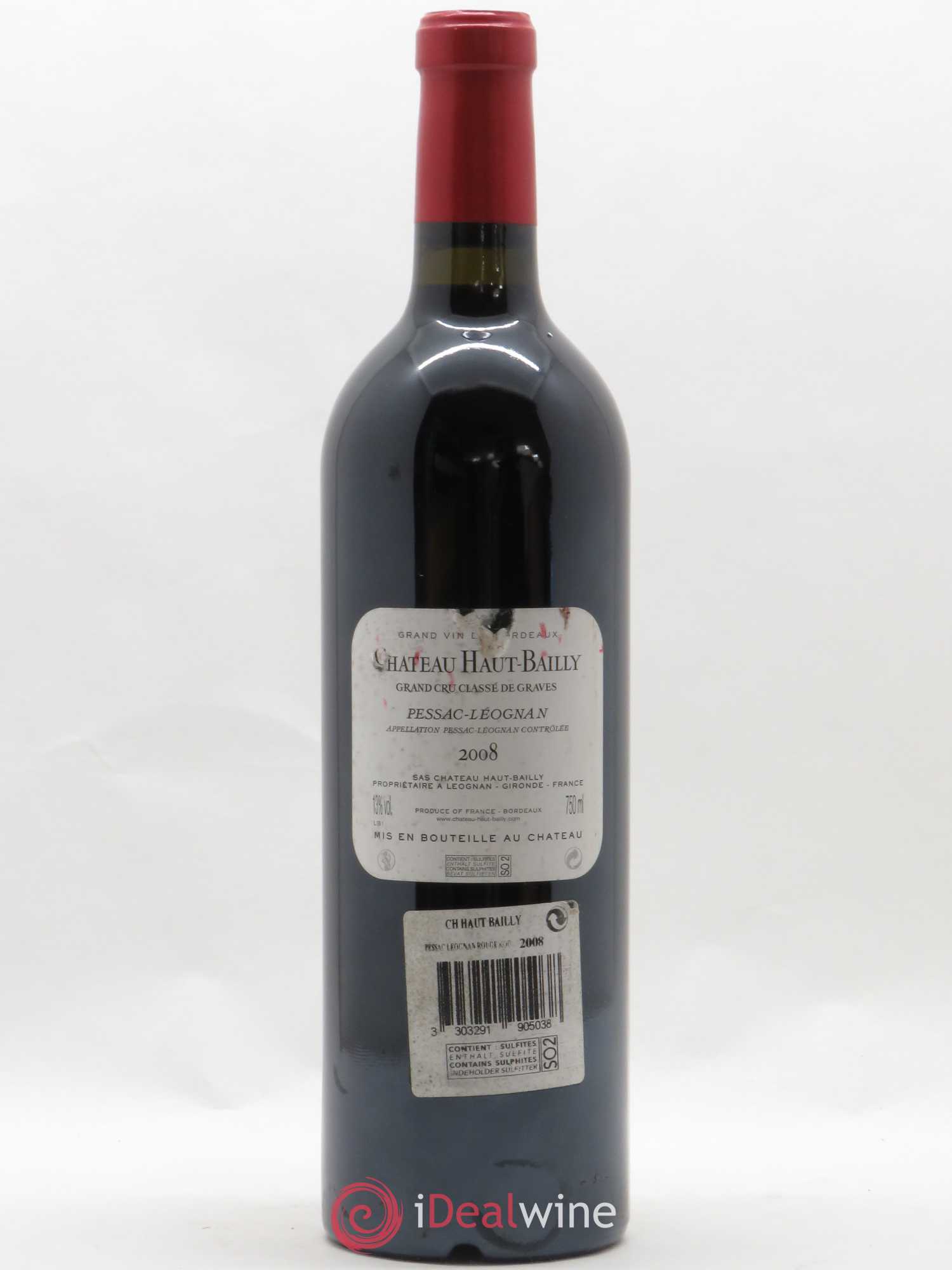 Château Haut-Bailly Cru Classé de Graves 2008 - Lot de 1 bouteille - 1