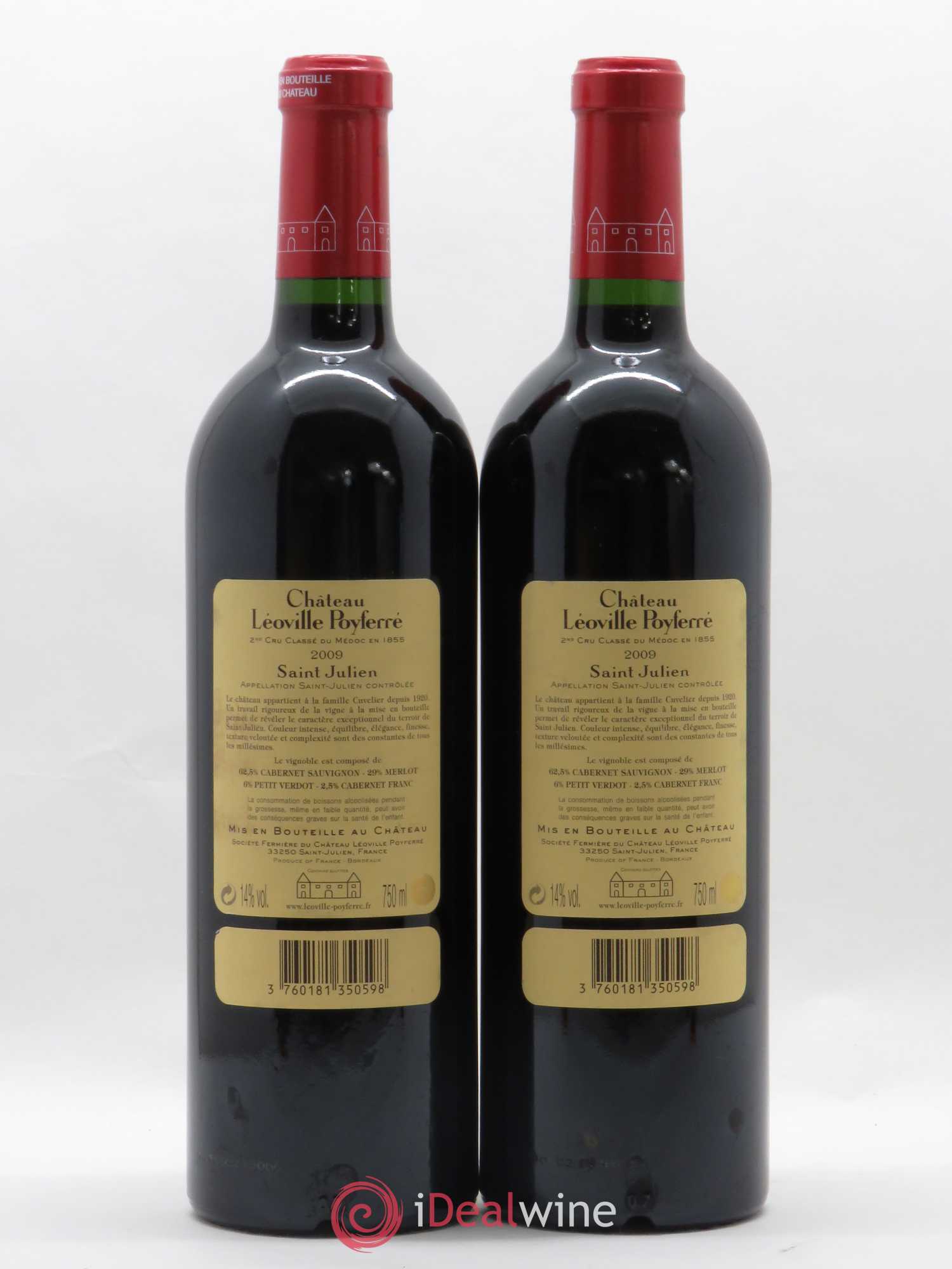Château Léoville Poyferré 2ème Grand Cru Classé 2009 - Lot de 2 bouteilles - 1