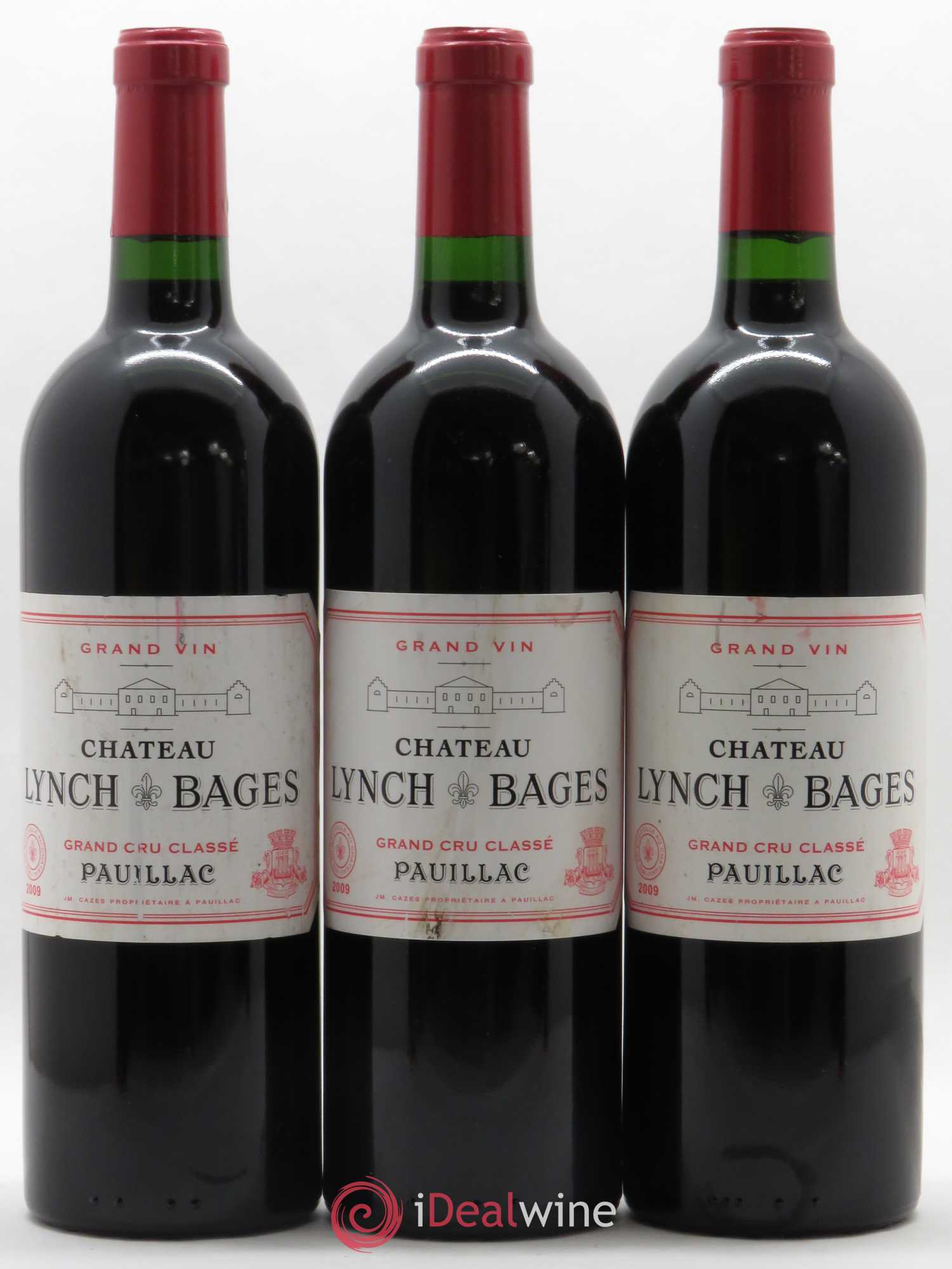 Château Lynch Bages 5ème Grand Cru Classé 2009 - Lot de 3 bouteilles - 0