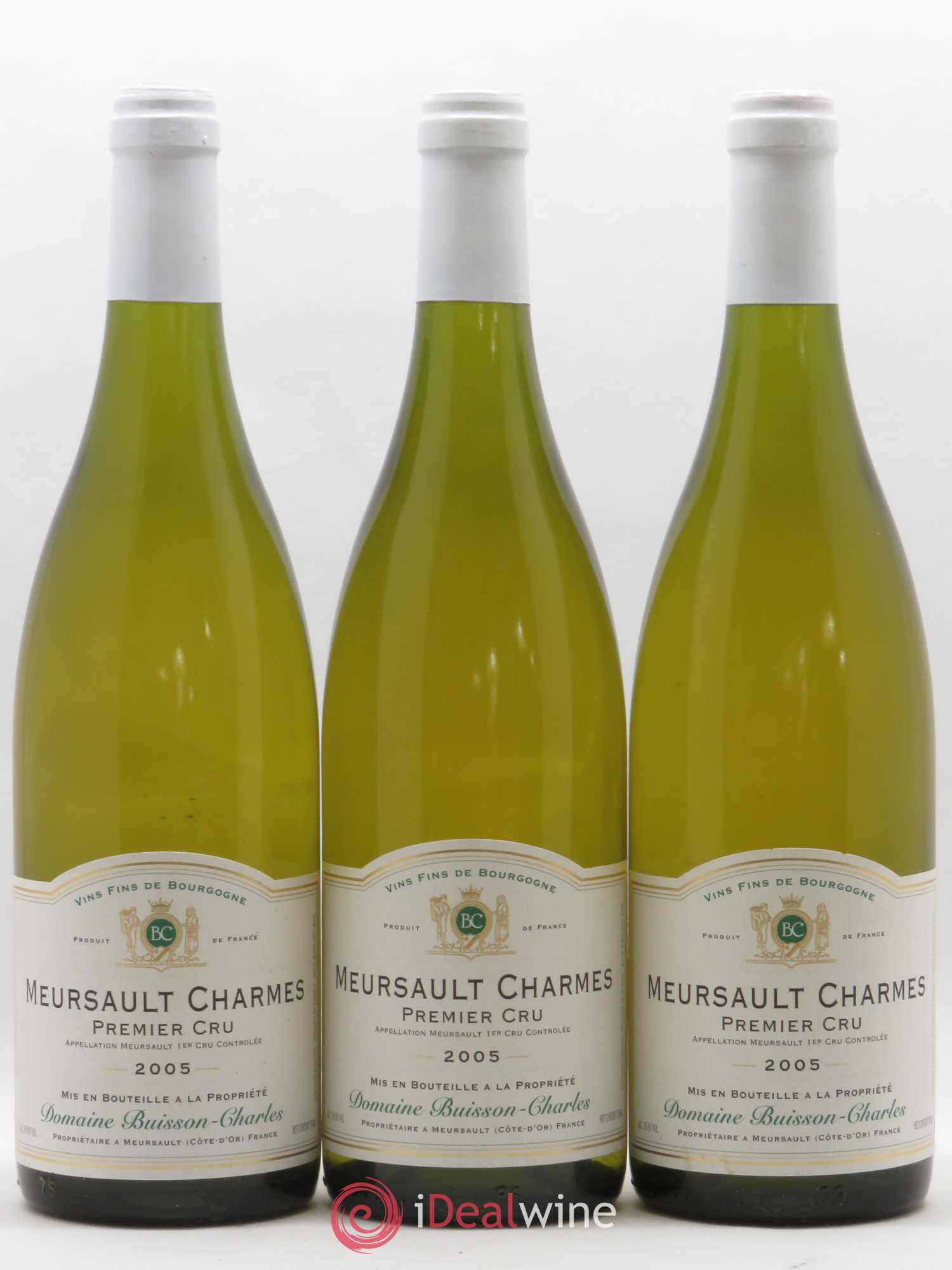 Meursault 1er Cru Charmes Domaine Buisson Charles 2005 - Posten von 3 Flaschen - 0