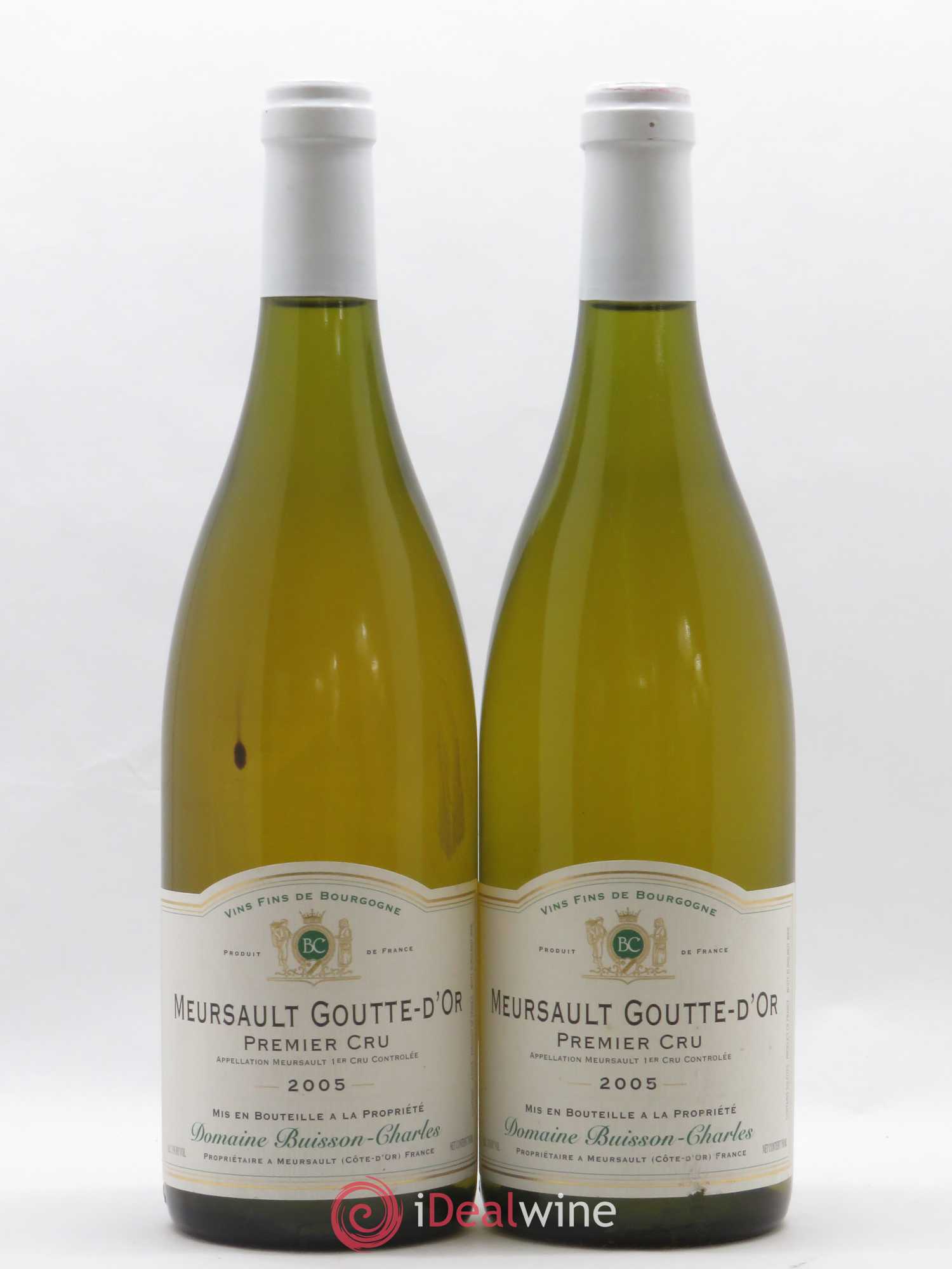 Meursault 1er Cru Goutte d'Or Buisson-Charles (Domaine) 2005 - Lot de 2 bouteilles - 0