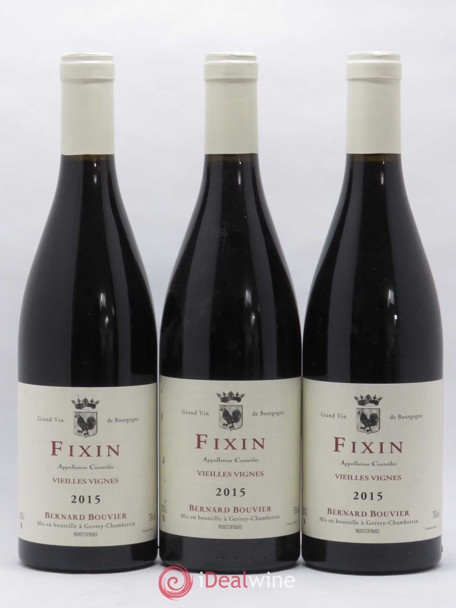 Fixin Vieilles vignes Bernard Bouvier 2015 - Posten von 3 Flaschen - 0
