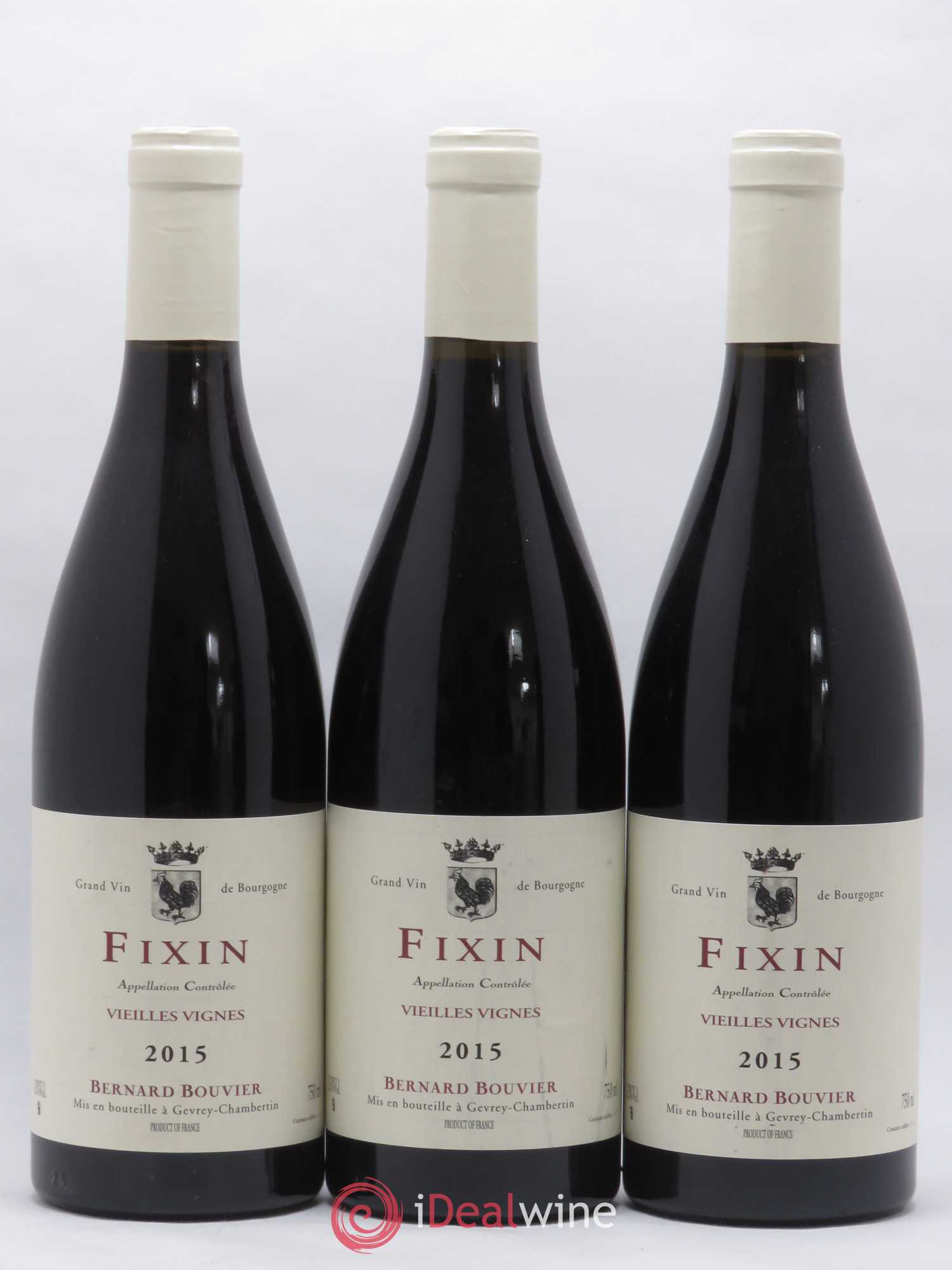 Fixin Vieilles vignes Bernard Bouvier 2015 - Posten von 3 Flaschen - 0