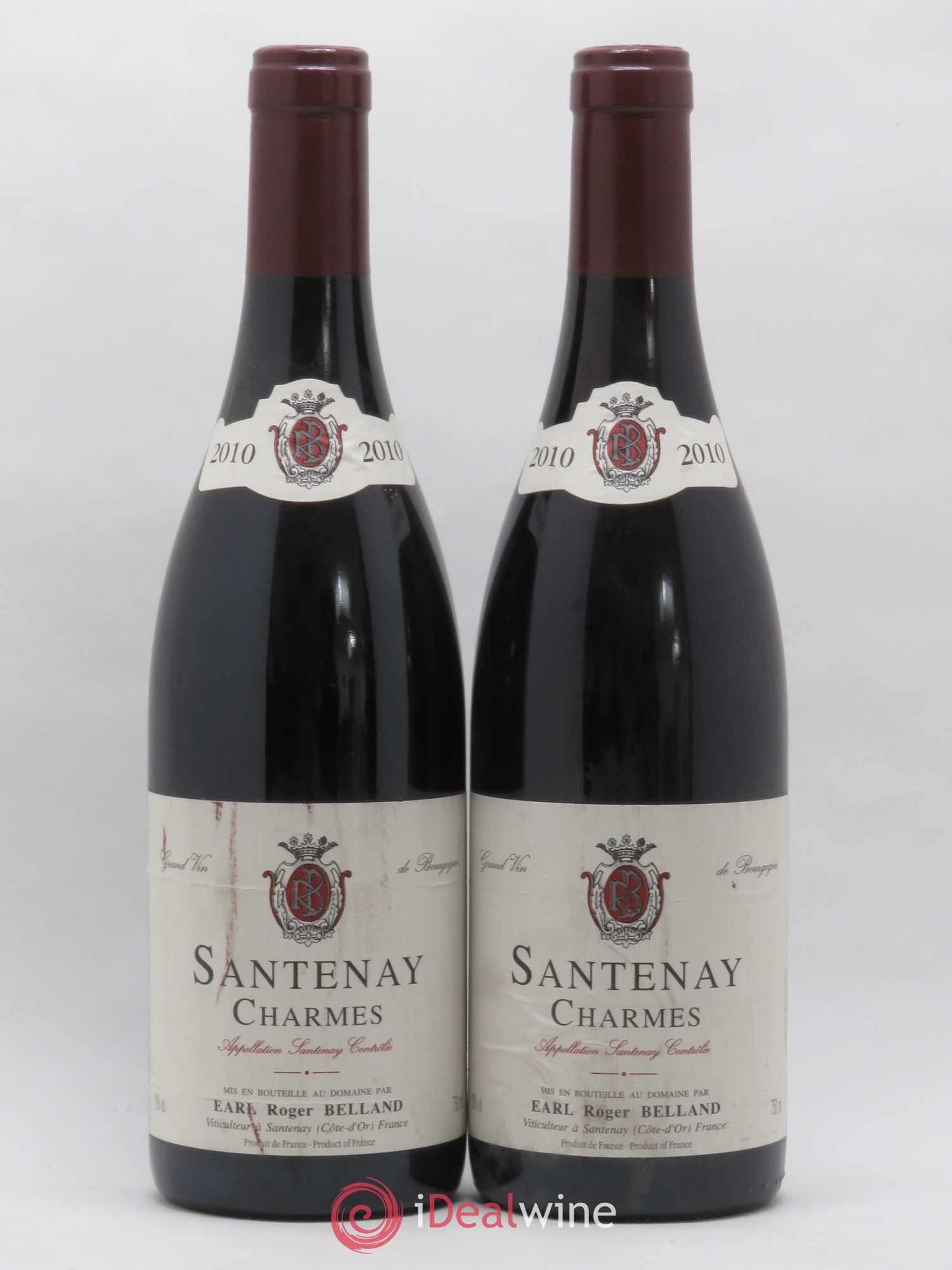 Santenay Charmes Roger Belland 2010 - Lot de 2 bouteilles - 0