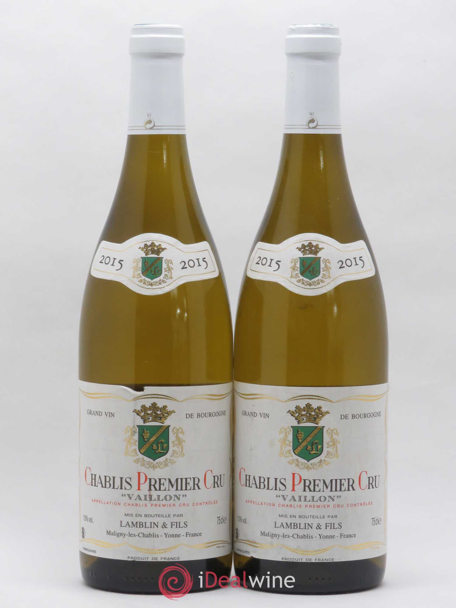 Chablis 1er Cru Vaillon Domaine Lamblin 2015 - Posten von 2 Flaschen - 0