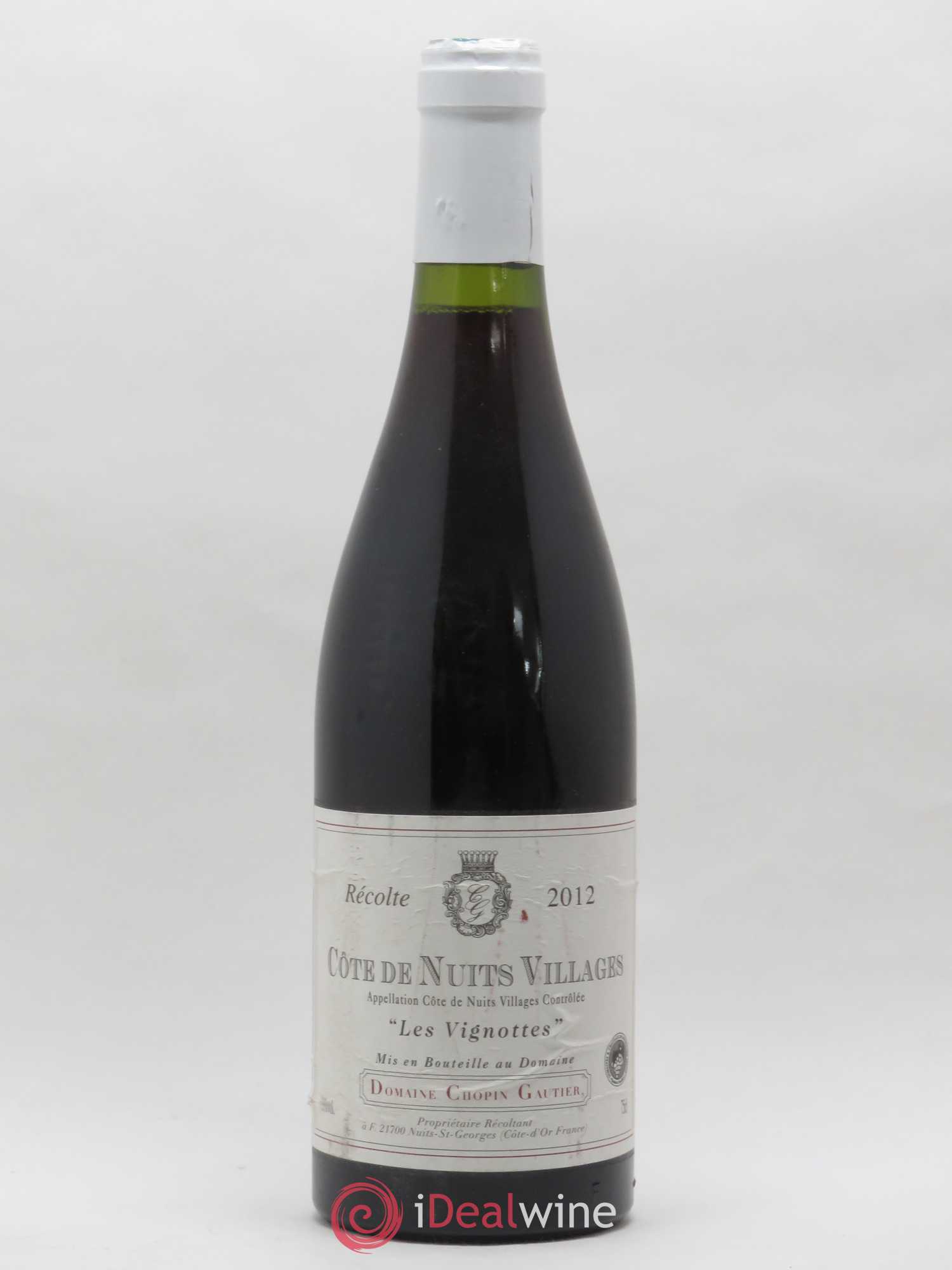 Côte de Nuits-Villages Les Vignottes Chopin Gautier 2012 - Posten von 1 Flasche - 0