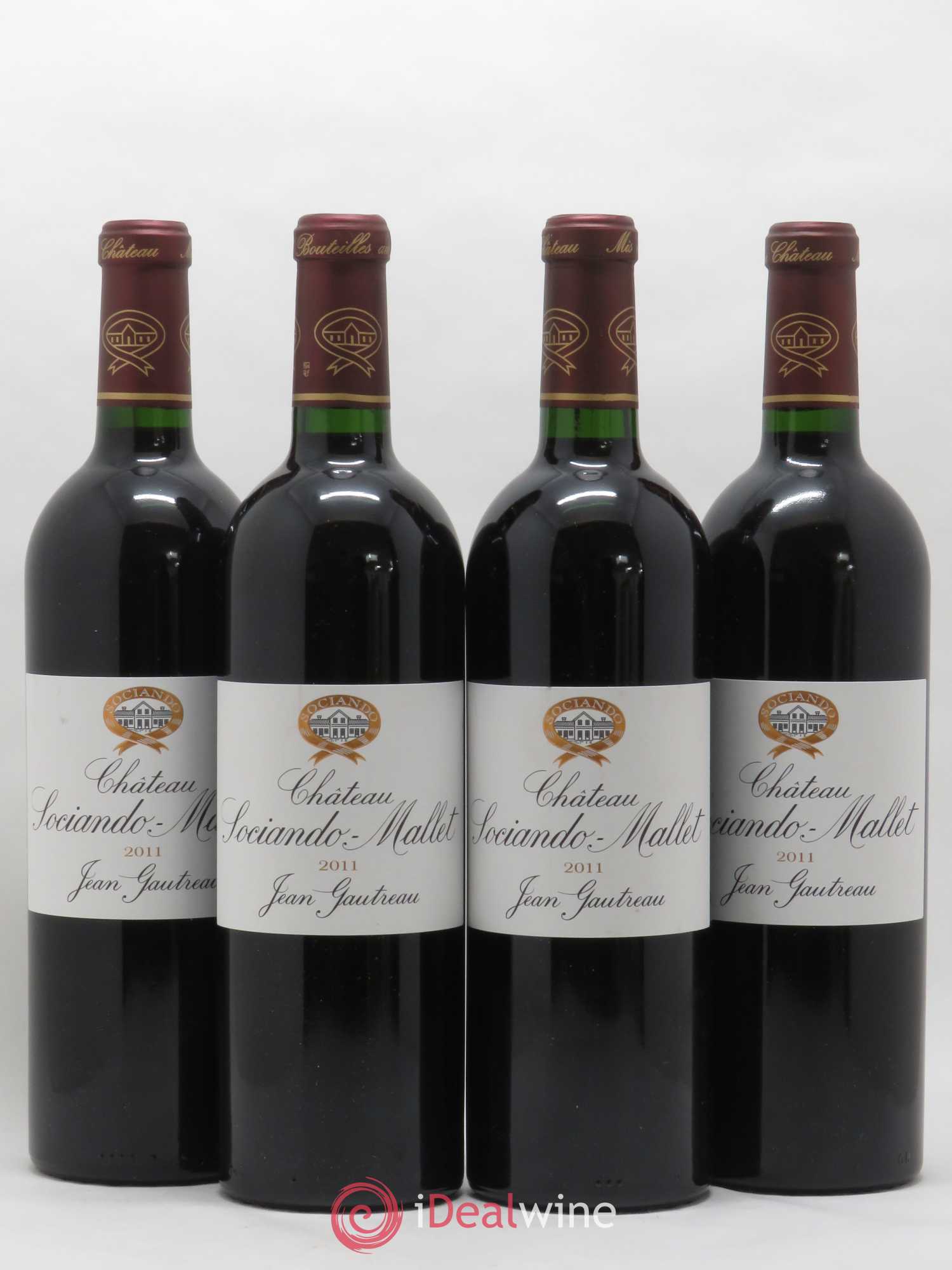 Château Sociando Mallet 2011 - Lot de 4 bouteilles - 0
