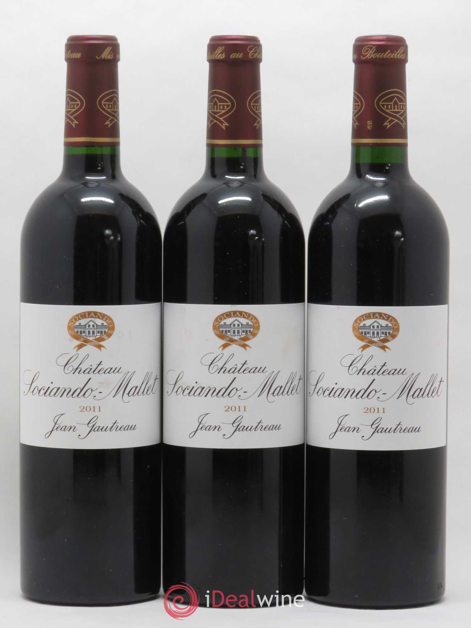 Château Sociando Mallet 2011 - Lot de 3 bouteilles - 0