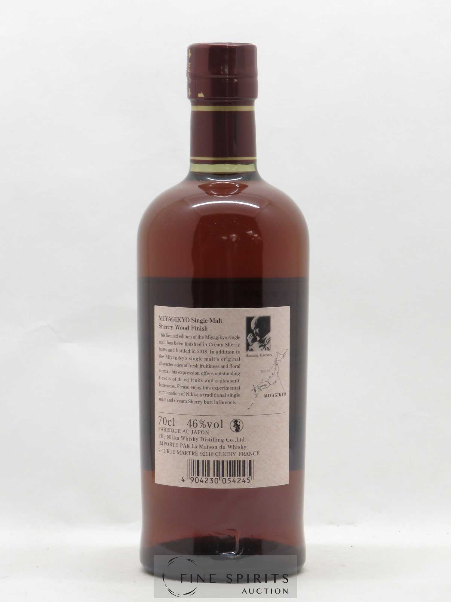 Miyagikyo Of. Sherry Wood Finish bottled 2018 Nikka Whisky - Lot de 1 bouteille - 2