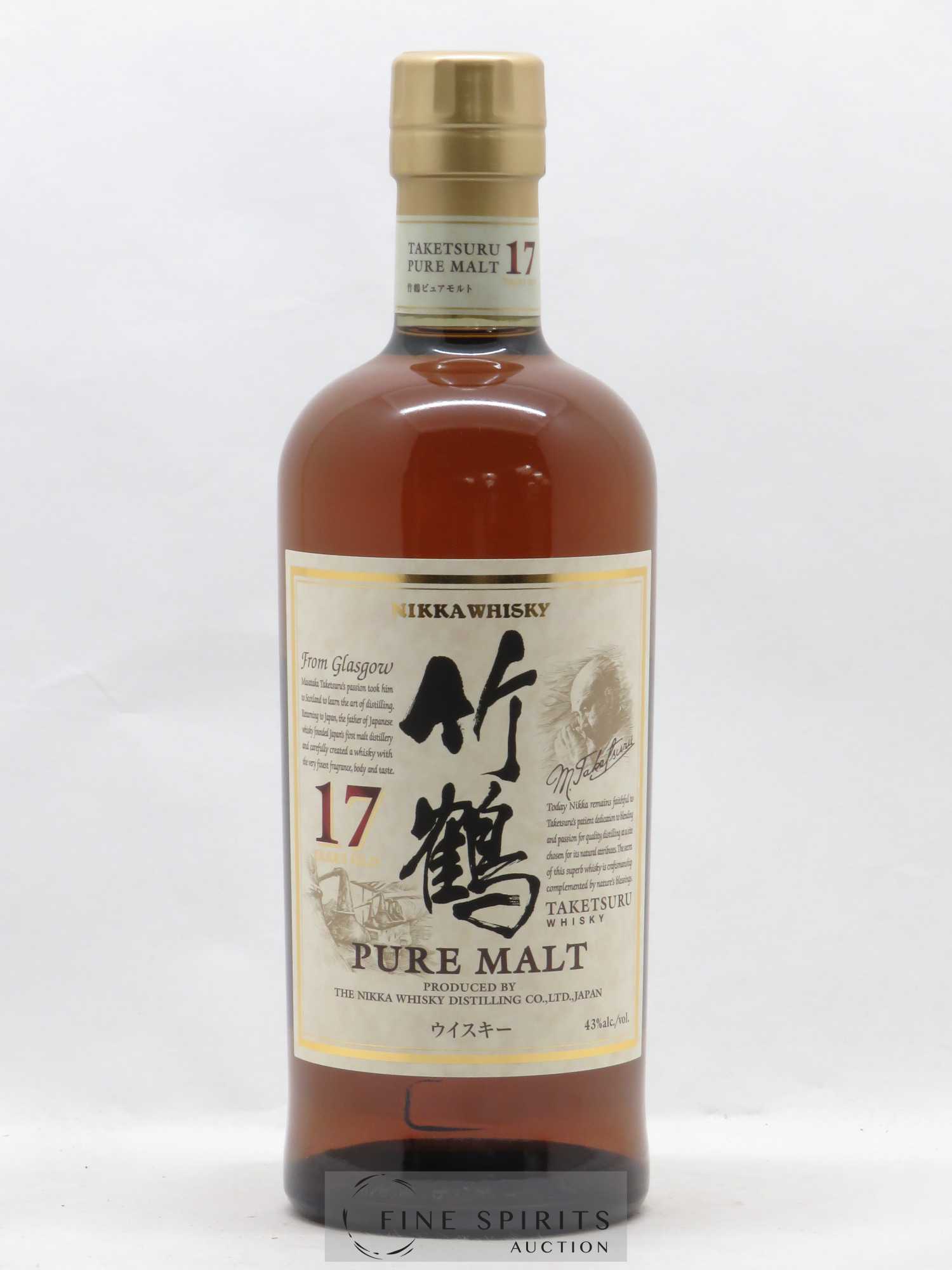 Taketsuru 17 years Of. Pure Malt Nikka Whisky - Lot de 1 bouteille - 1