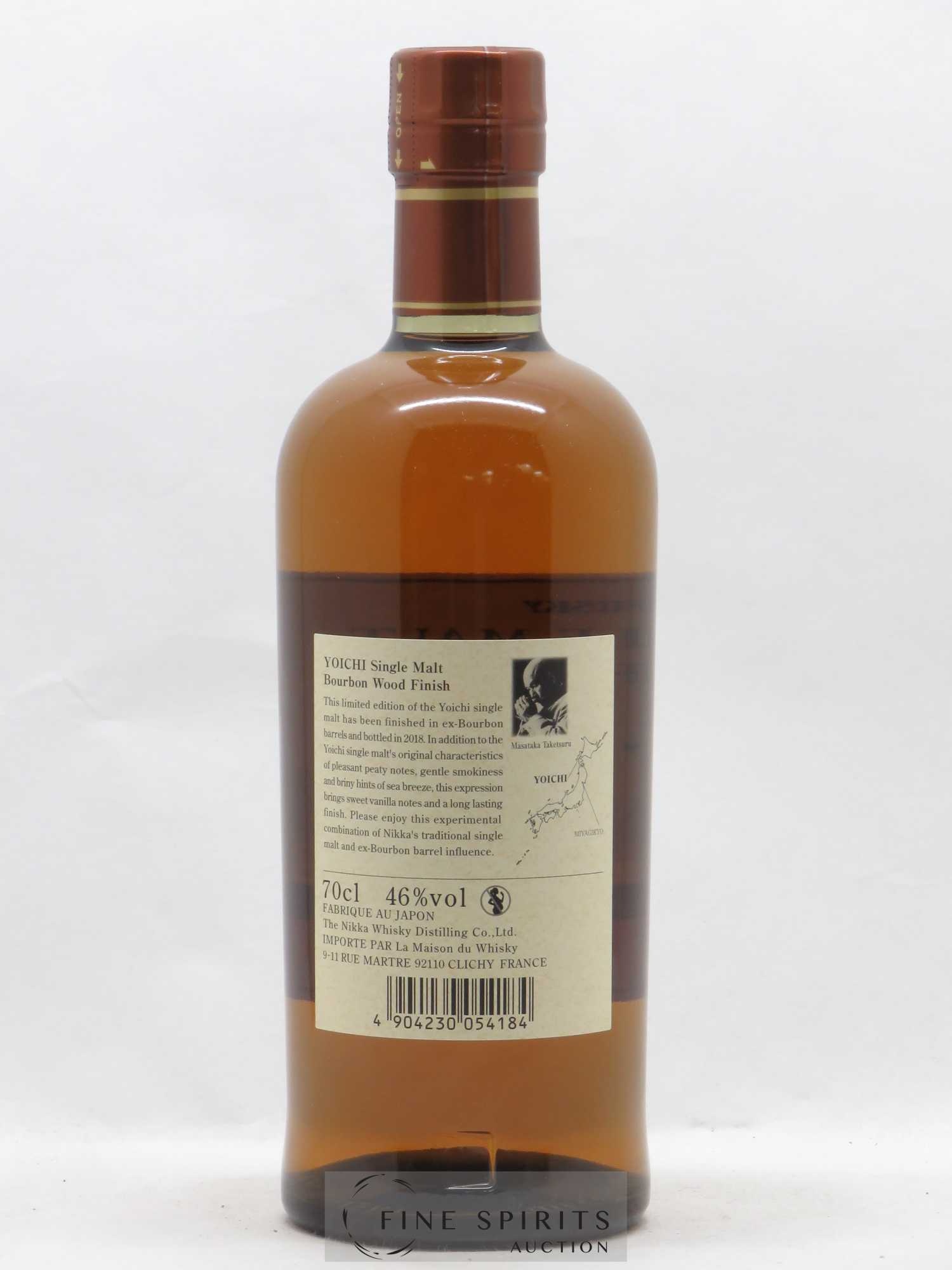 Yoichi Of. Bourbon Wood Finish 2018 Release Nikka Whisky - Lot de 1 bouteille - 2