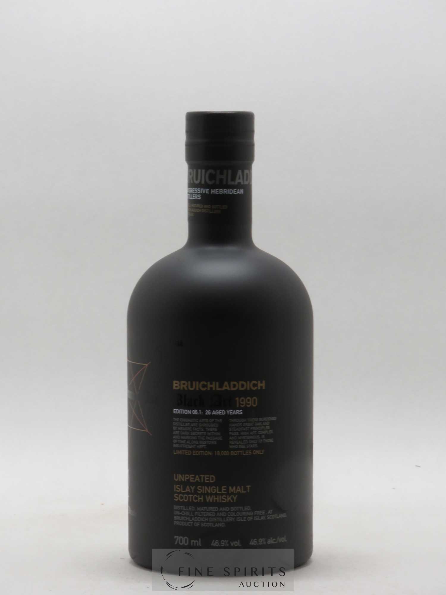 Bruichladdich 26 years 1990 Of. Black Art Edition 06.1 - Lot de 1 bouteille - 2