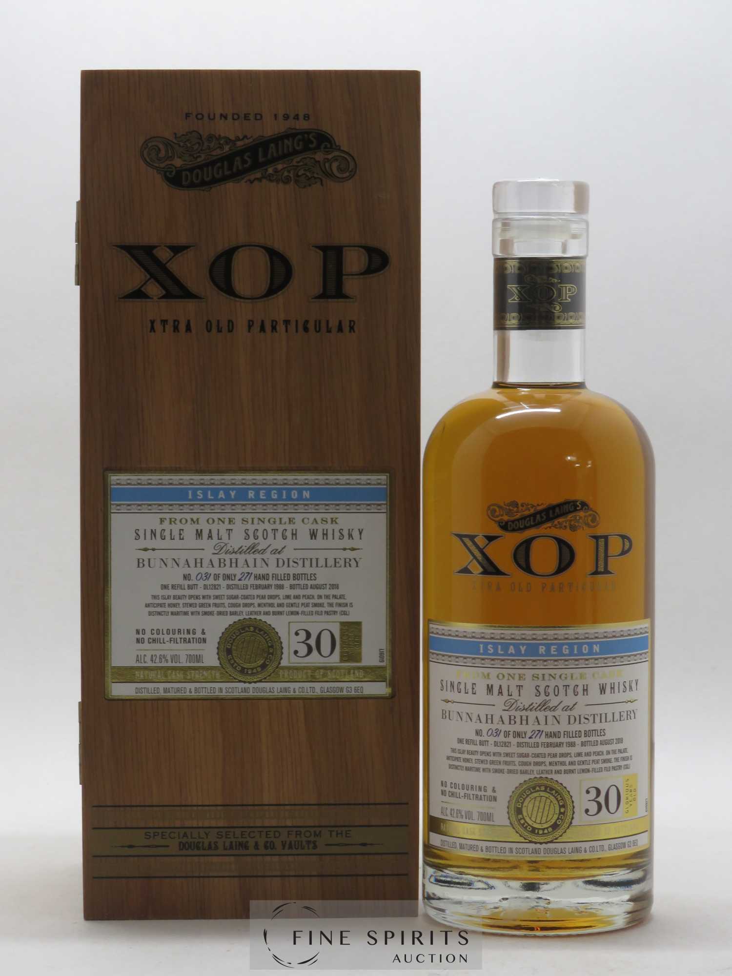 Bunnahabhain 30 years 1988 Douglas Laing XOP Xtra Old Particular Cask n° DL 12821 bottled 2018 - Posten von 1 Flasche - 0