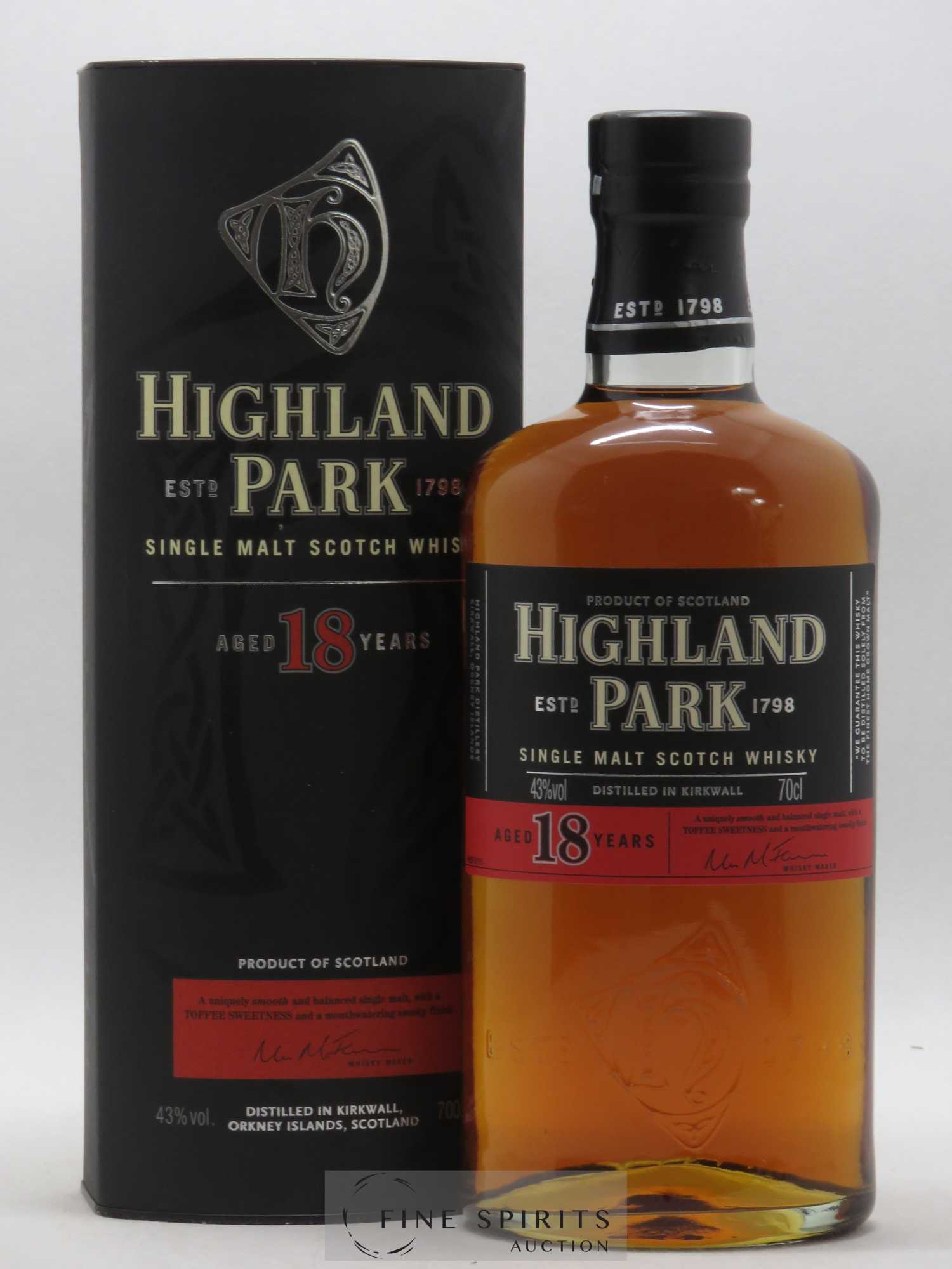 Highland Park 18 years Of. - Lot de 1 bouteille - 0
