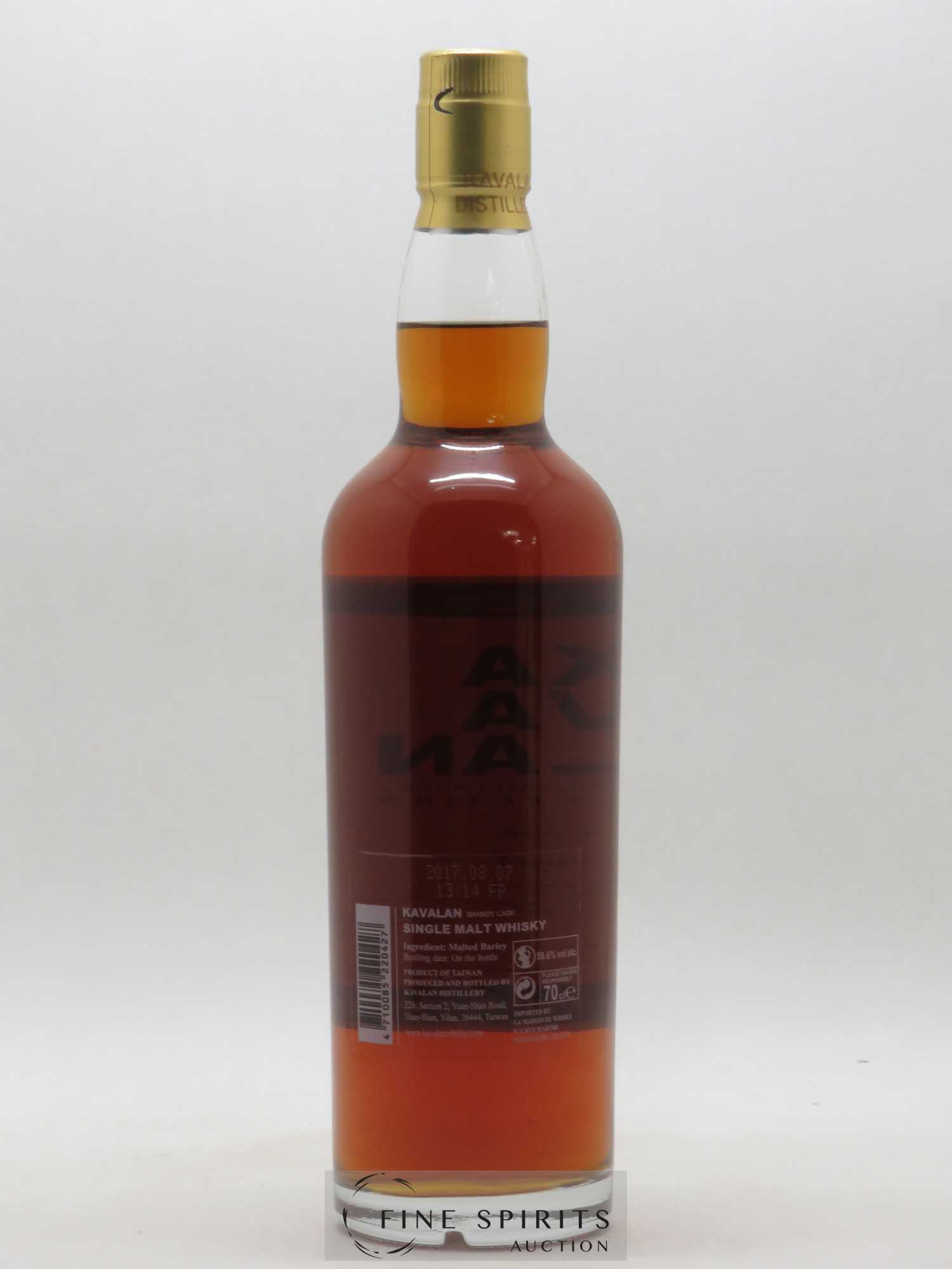 Kavalan Of. Brandy Cask Cask n°A090620014 - One of 152 bottles - bottled 2017 Cask Strength - Lot de 1 bouteille - 2