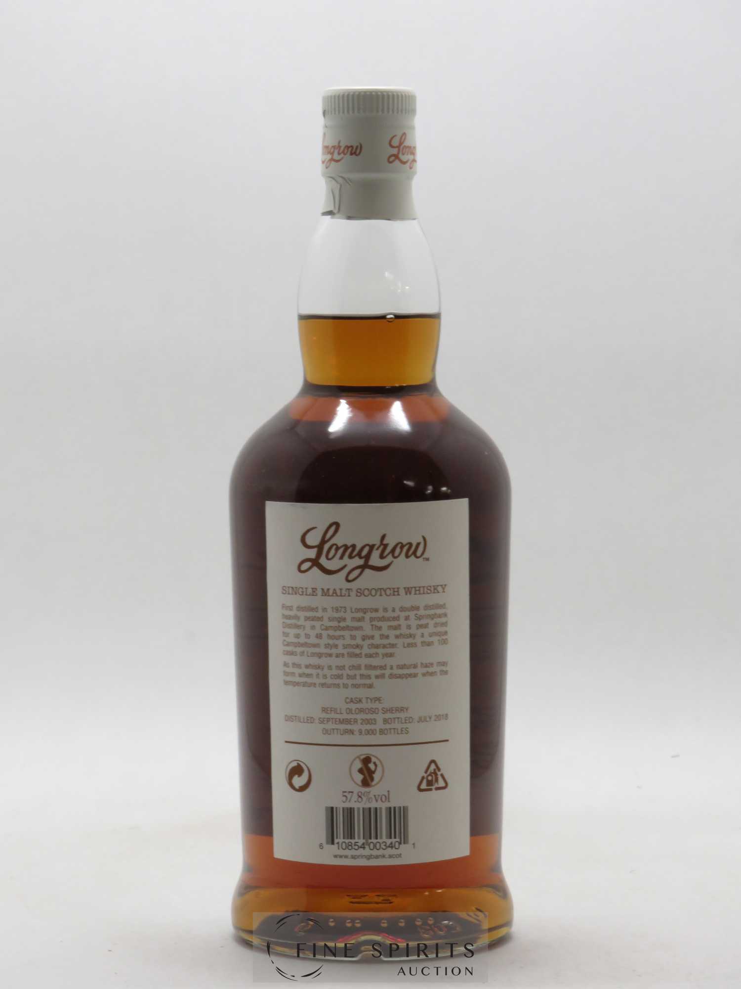Longrow 14 years 2003 Of. Sherry Cask Matured One of 9000 - bottled 2018 Limited Edition - Posten von 1 Flasche - 2