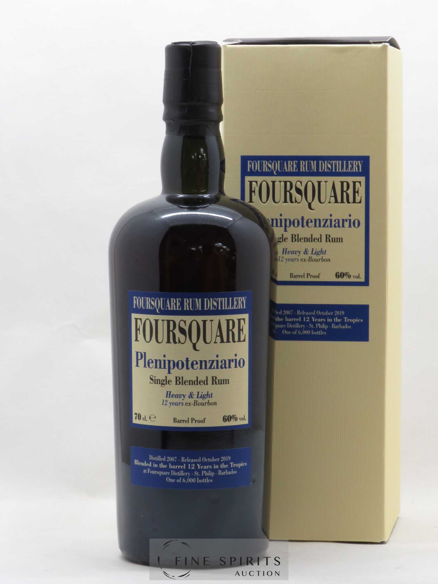 Foursquare 12 years 2007 Velier Plenipotenziario Barrel Proof - One of 6000 - bottled 2019 - Lot de 1 bouteille - 0