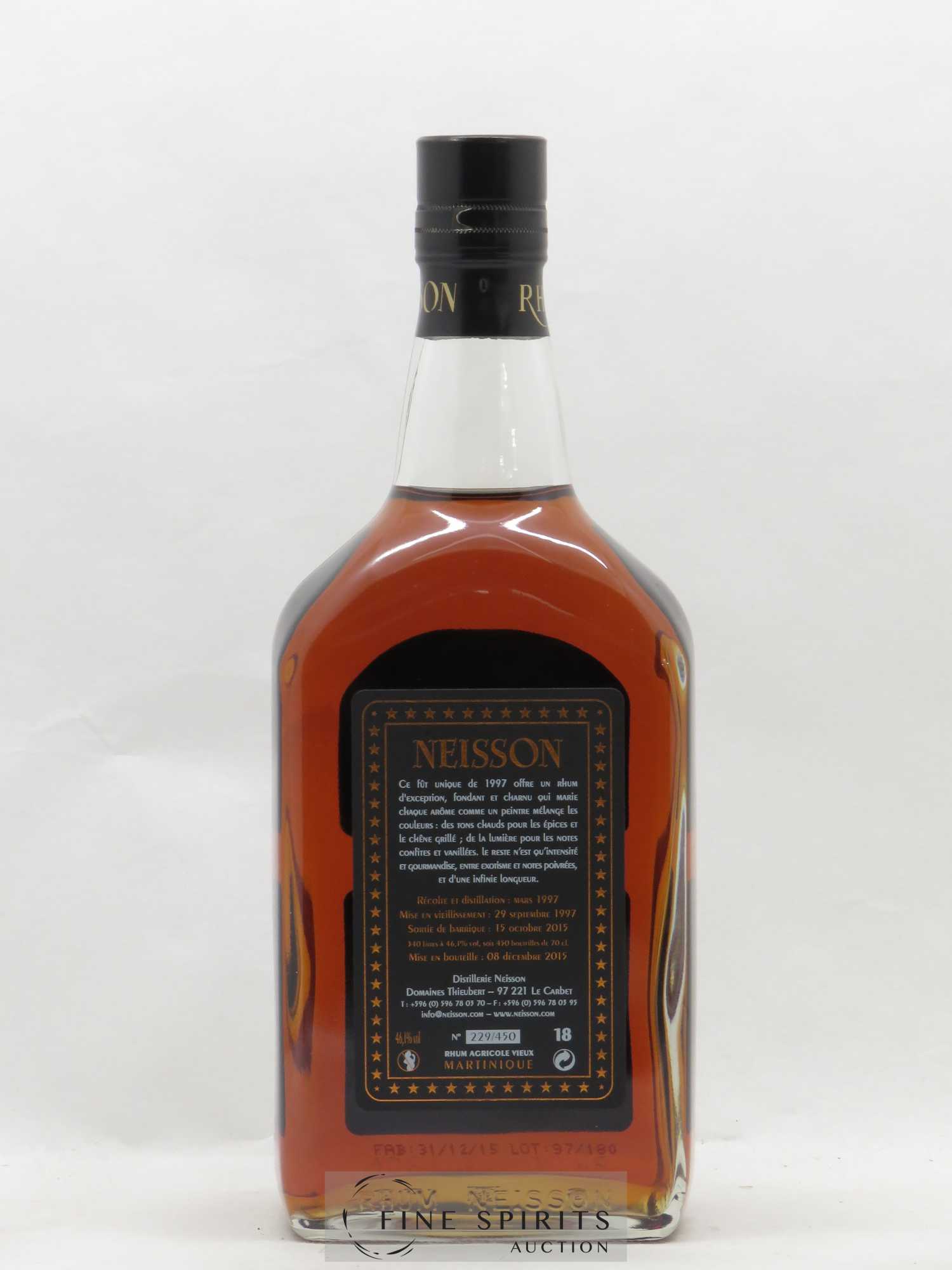 Rhum Neisson 18 years 1997 Of. Batch 2 - Lot of 1 bottle - 2