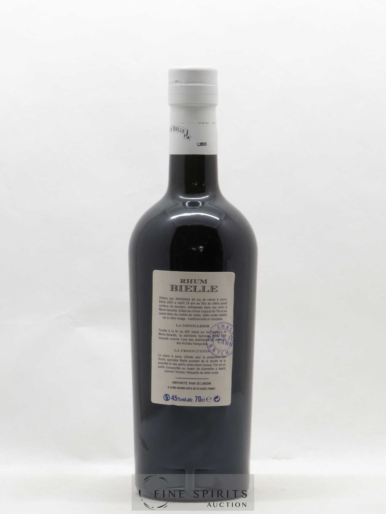 Rhum Bielle 2001 Of. - Lot of 1 bottle - 2