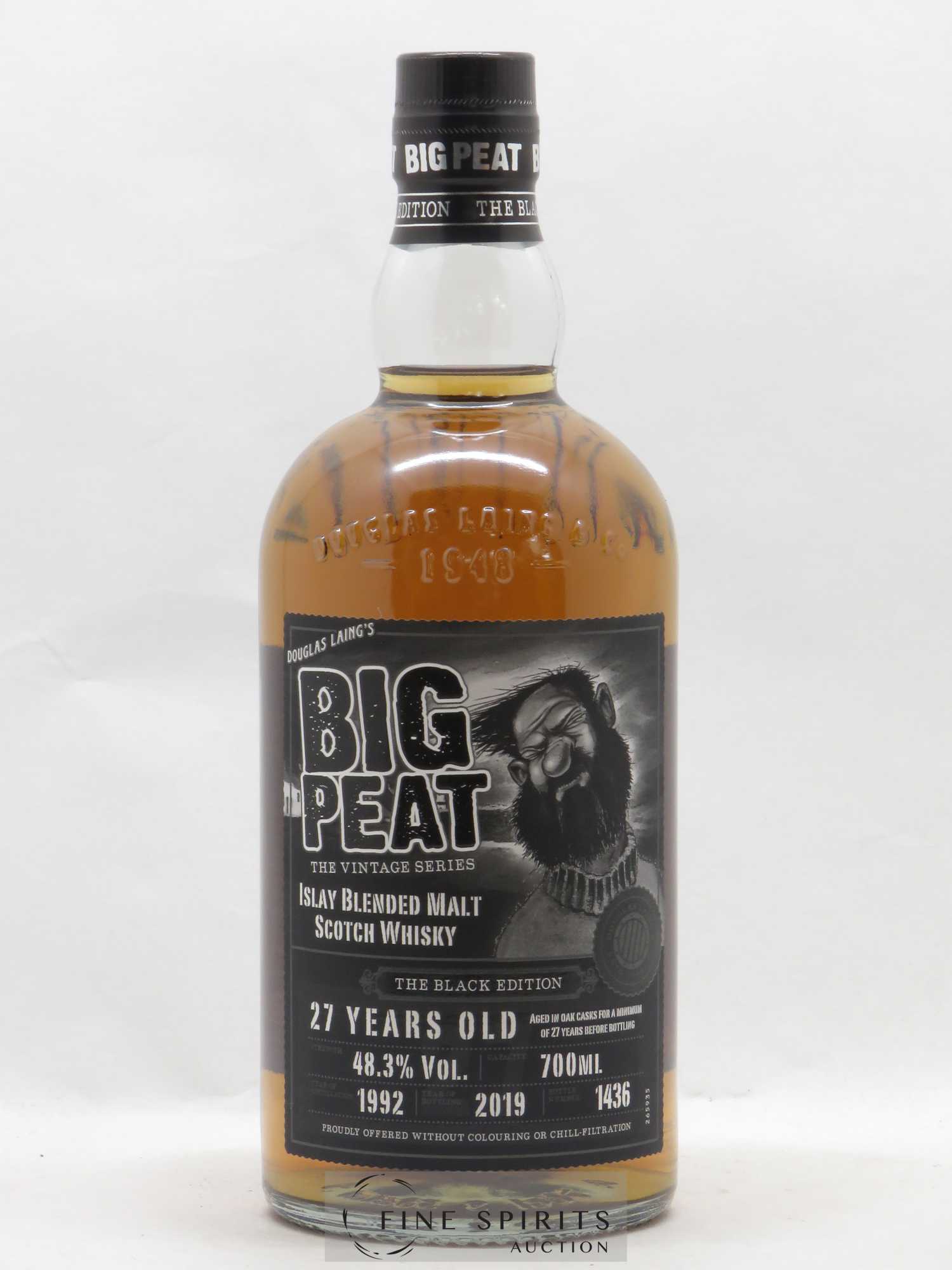 Big Peat 27 years 1992 Douglas Laing The Black Edition - Lot de 1 bouteille - 1