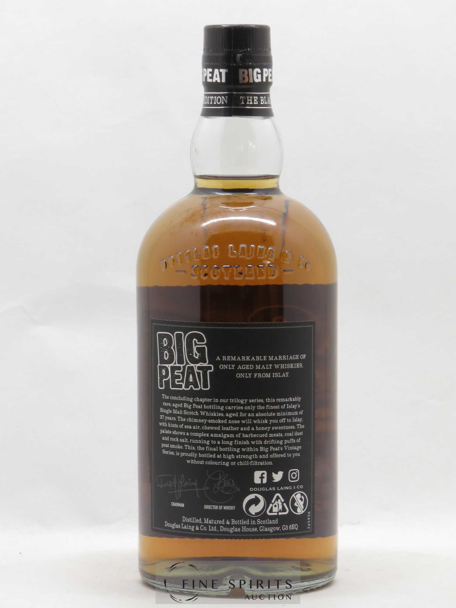 Big Peat 27 years 1992 Douglas Laing The Black Edition - Lot de 1 bouteille - 2