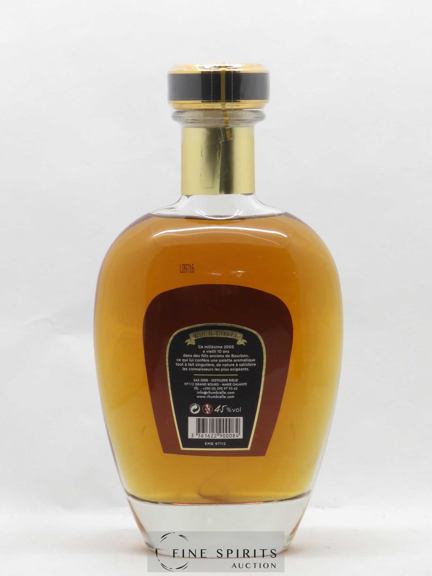 Rhum Bielle 10 years 2005 Of. - Lot de 1 bouteille - 2