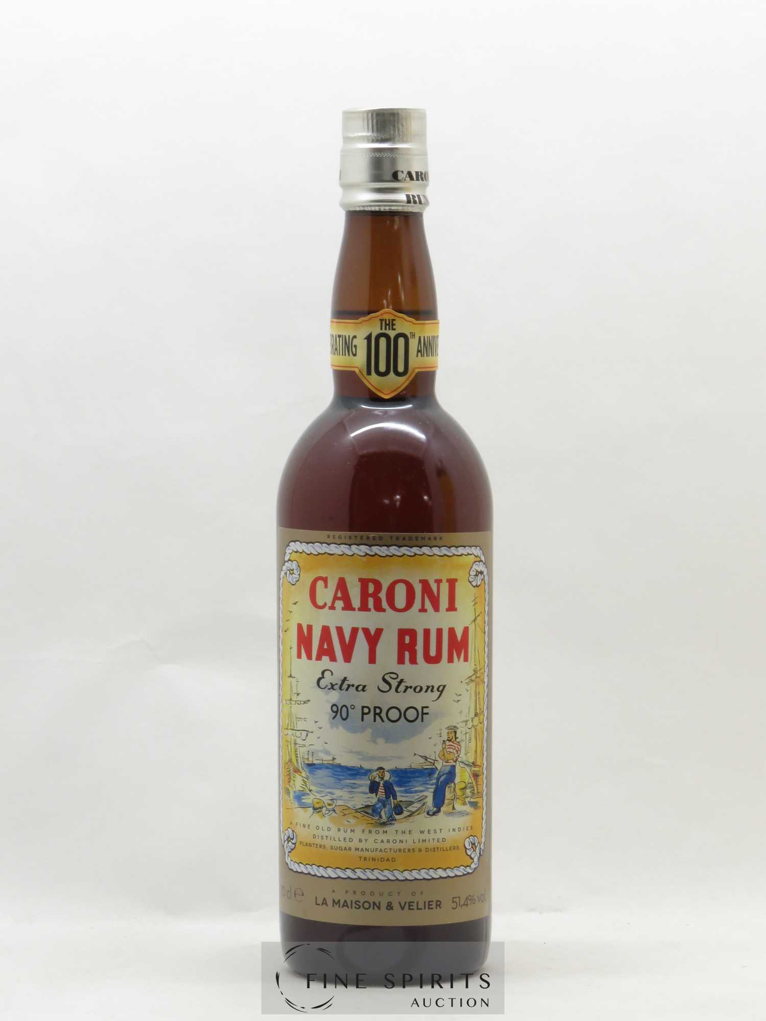 Caroni 18 years Velier Navy Rum 90° Proof - bottled 2018 Celebrating the 100th Anniversary Extra Strong - Lot de 1 bouteille - 1